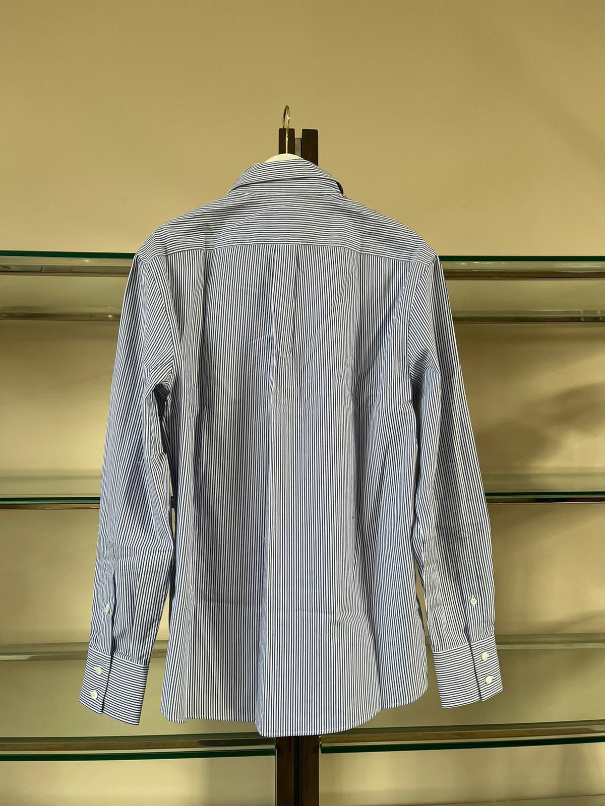 Brunello Cucinelli Basic Stripe Button Up in Blue / White Size US S / EU 44-46 / 1 - 10 Thumbnail