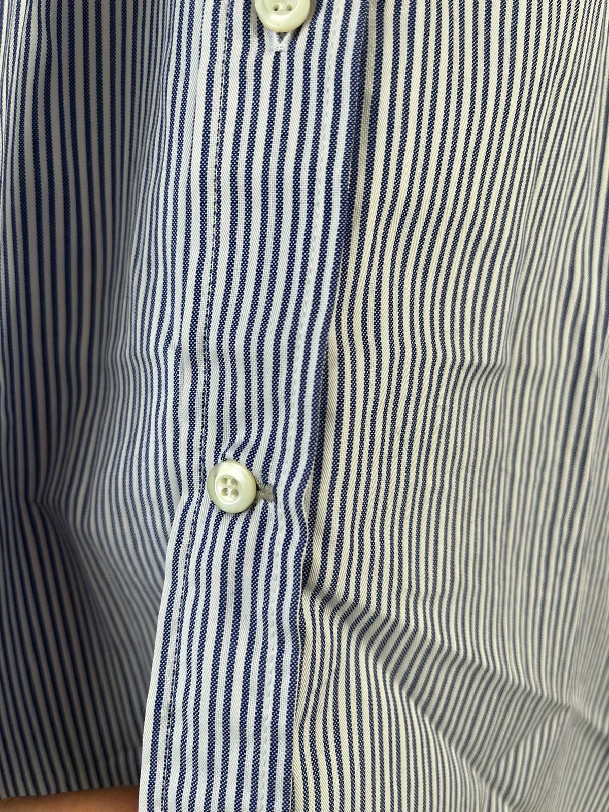 Brunello Cucinelli Basic Stripe Button Up in Blue / White Size US S / EU 44-46 / 1 - 6 Thumbnail