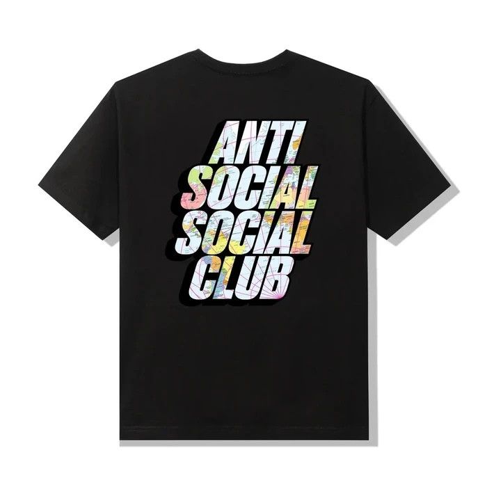 Anti social social club Drop a pin black tee