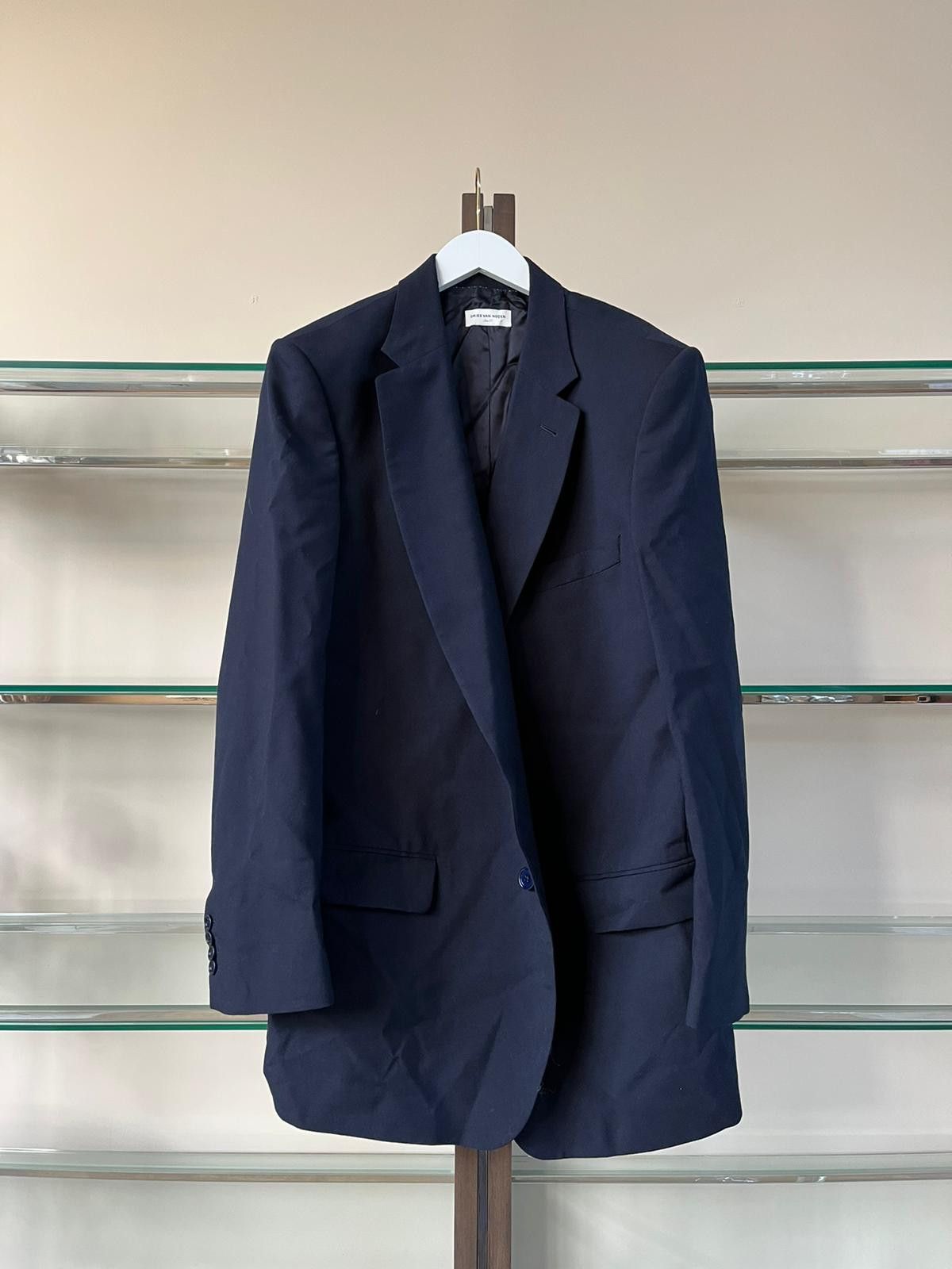 Long Blazer Jacket in Dark Navy