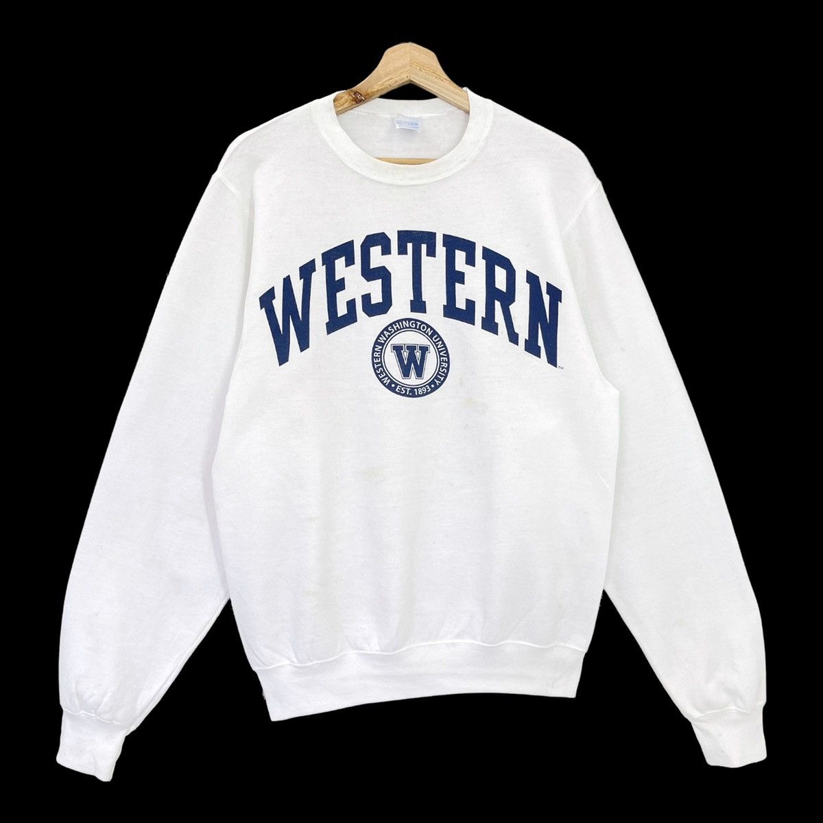 Vintage 90s Western Washington University Crewneck Sweatshirt Size M Size US M / EU 48-50 / 2 - 1 Thumbnail