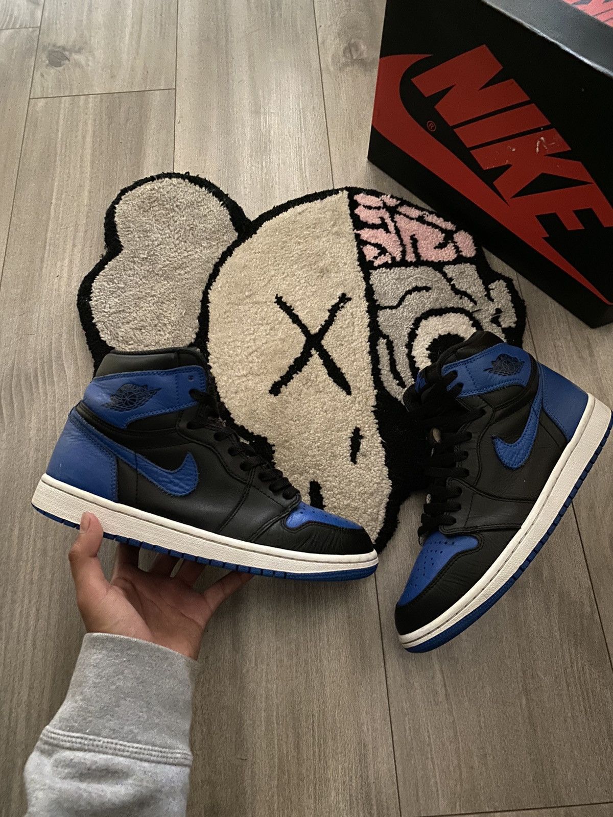 image of Jordan Brand 1 Hi Royals 2017 Shoes in Blue, Men's (Size 8)