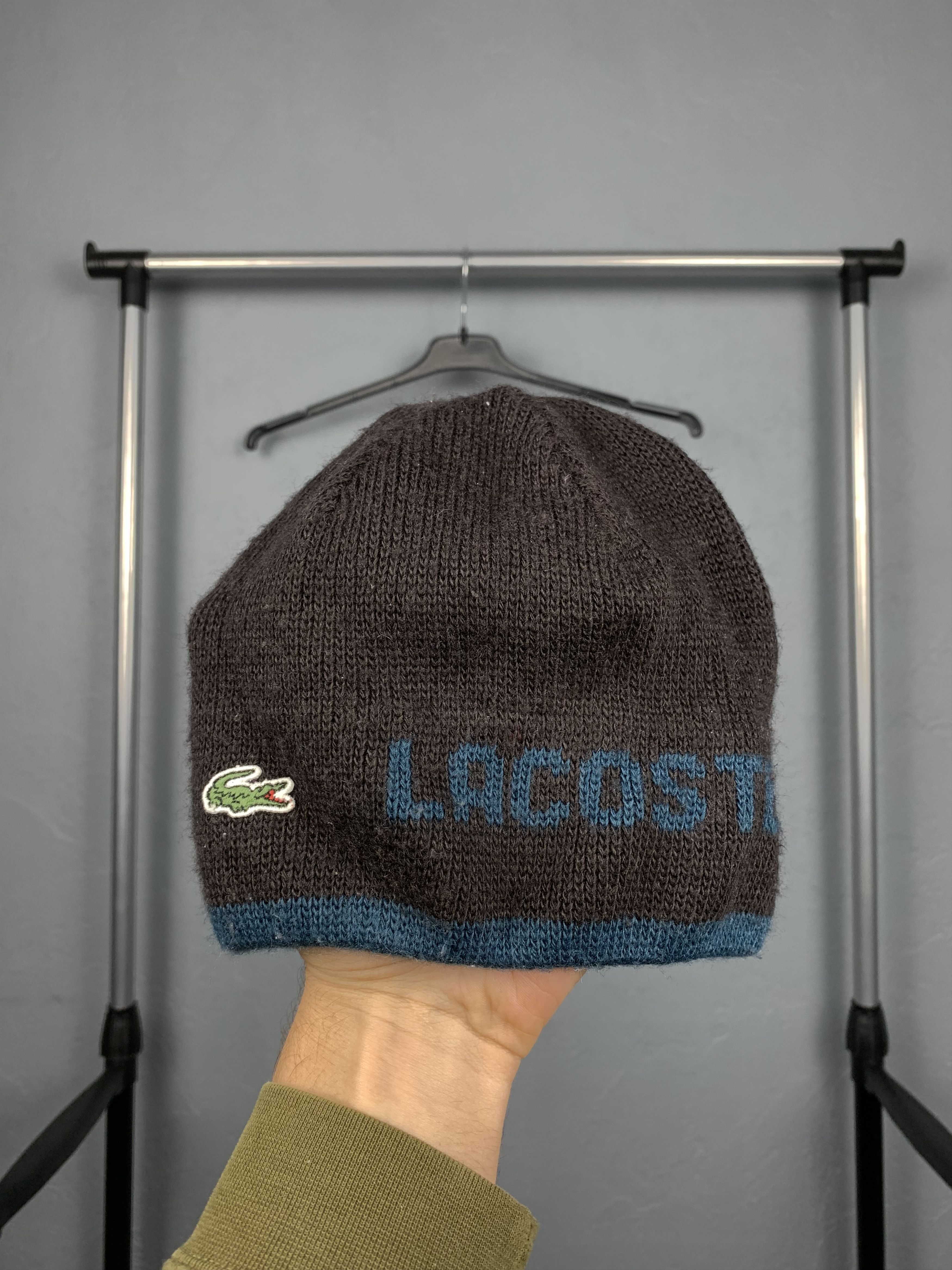 Lacoste × Vintage Lacoste 90s Vintage Beanie Wool Hat Cap Size ONE SIZE - 1 Thumbnail
