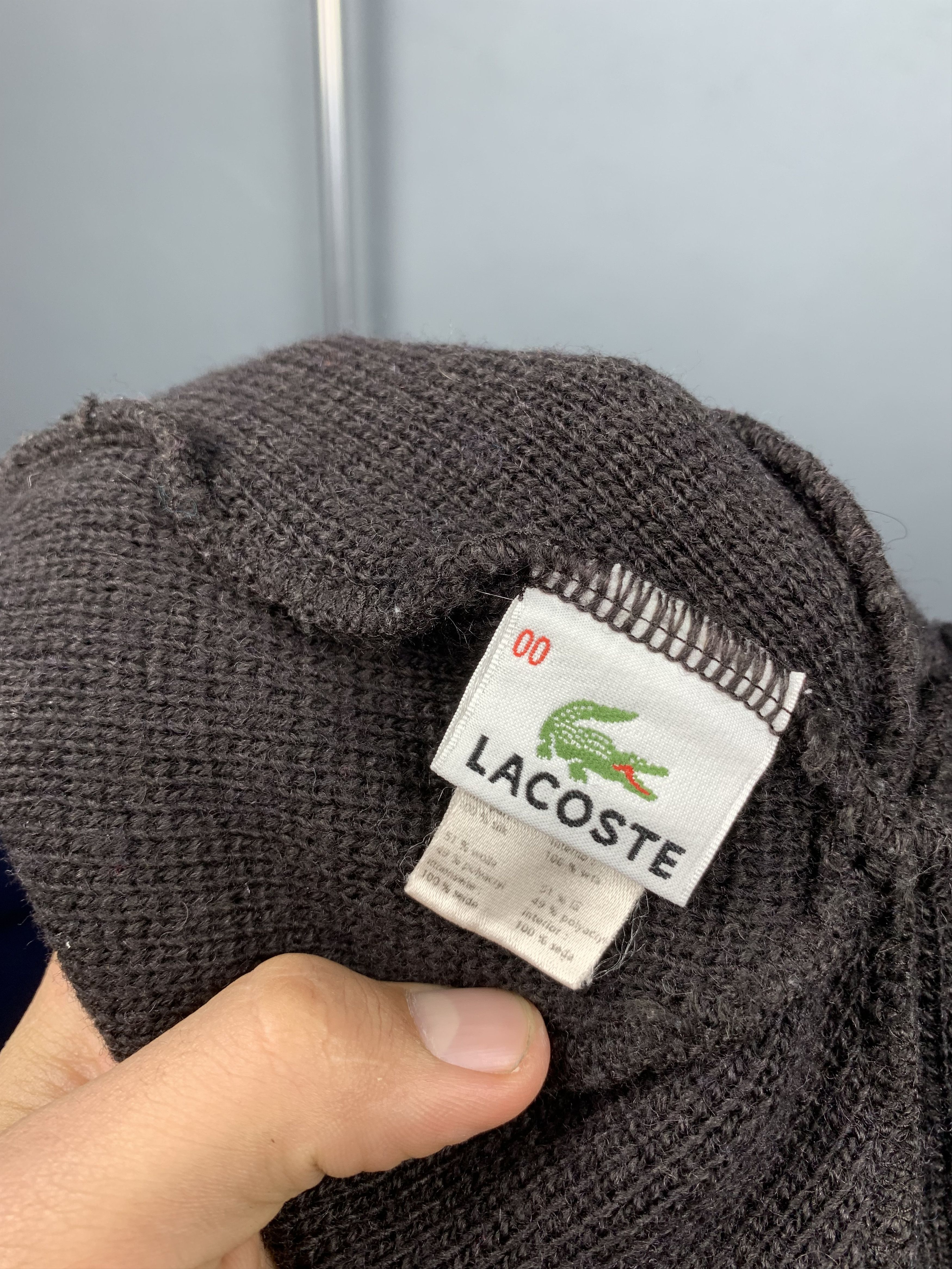 Lacoste × Vintage Lacoste 90s Vintage Beanie Wool Hat Cap Size ONE SIZE - 5 Thumbnail