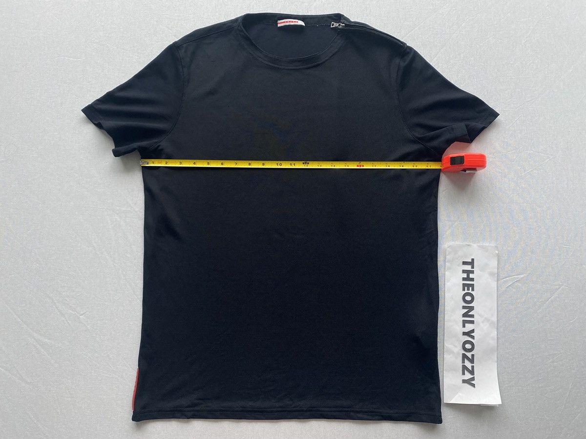 Prada Prada Vintage Red Tab Logo Zipped Black T-Shirt Size US L / EU 52-54 / 3 - 2 Thumbnail
