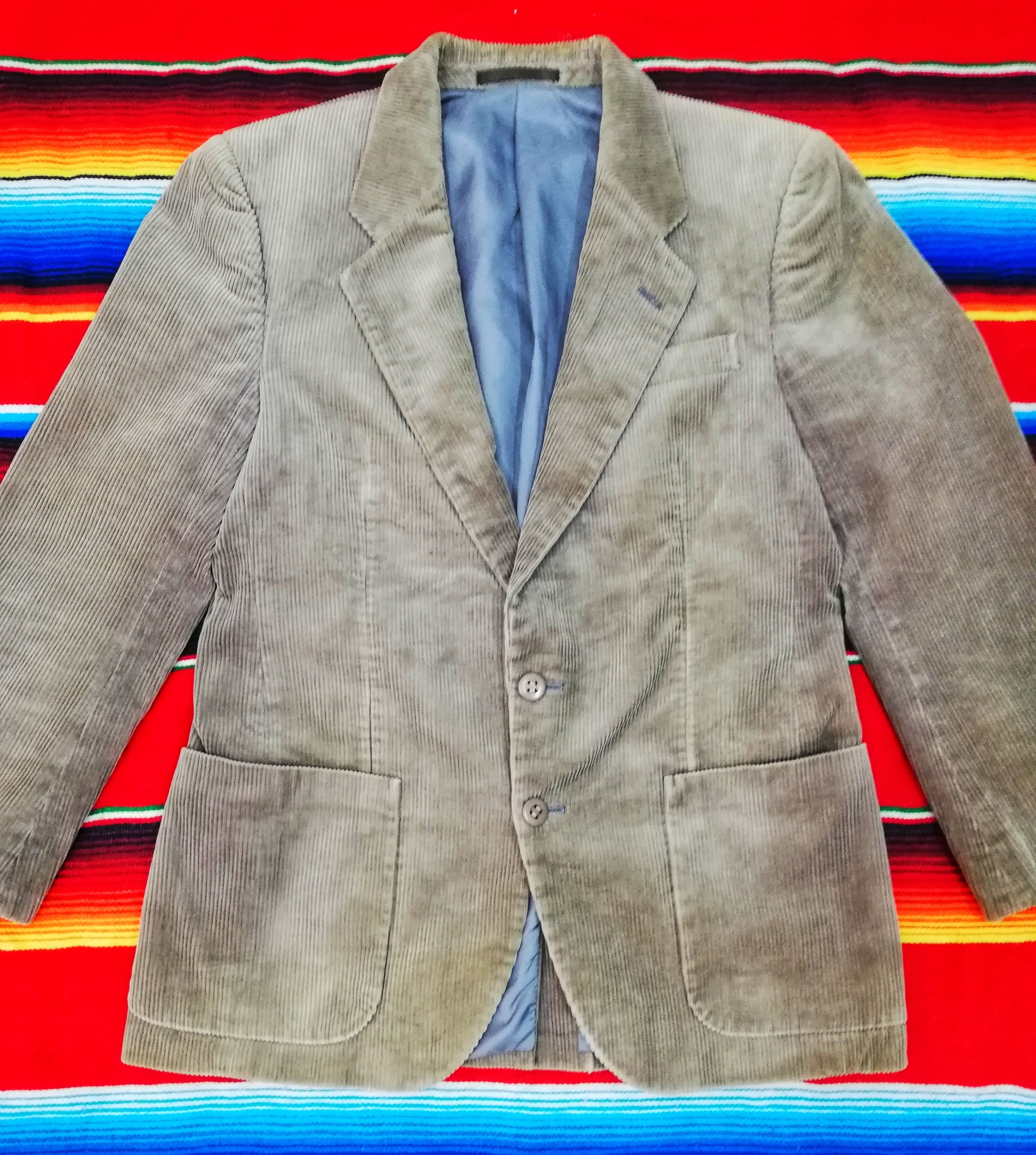 Calvin Klein 🔥DOPE!! NA 2001 Calvin Klein Corduroy Beige Blazers Jacket Size US S / EU 44-46 / 1 - 2 Thumbnail