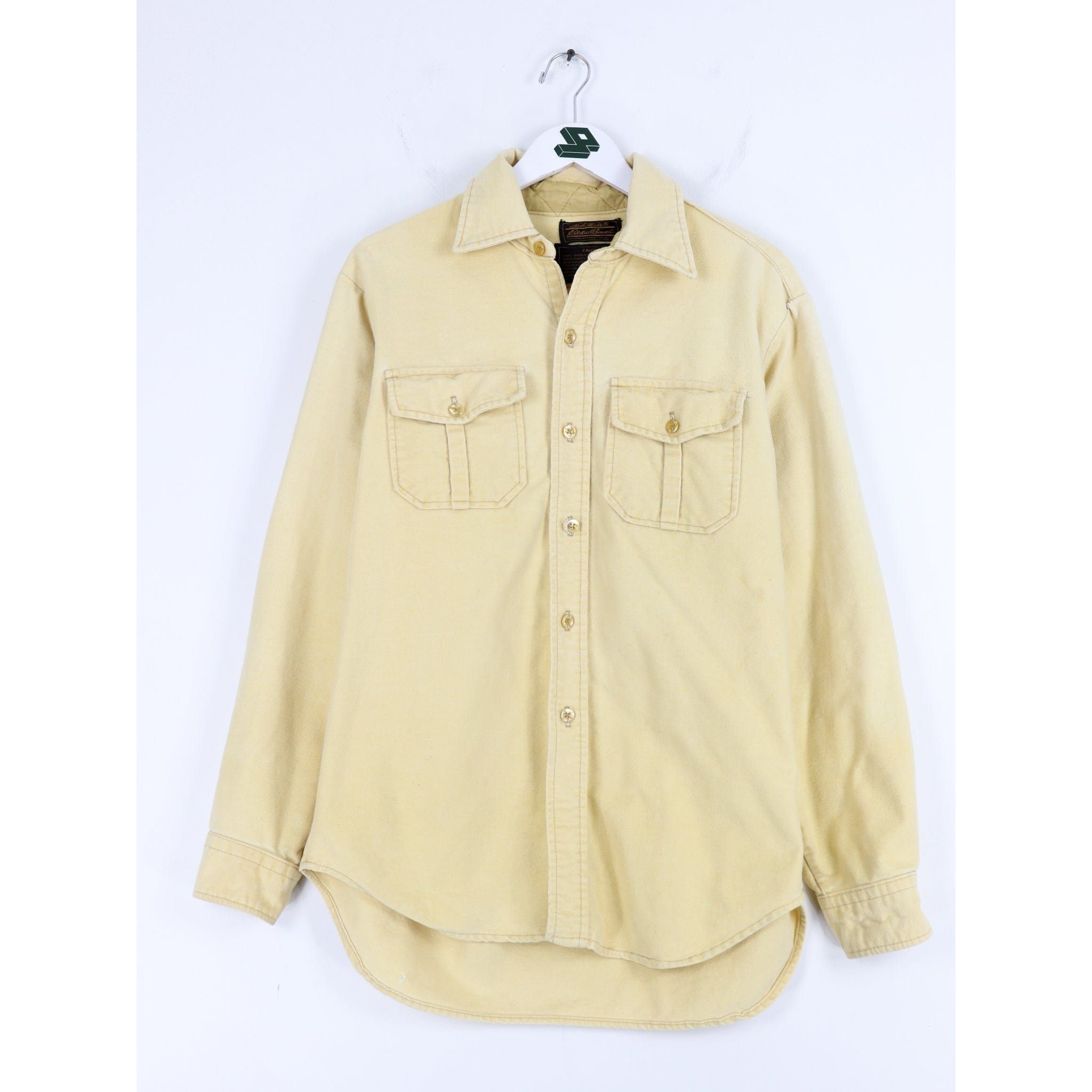 Eddie Bauer Long Sleeve Button-Down Check Shirt, Men's Size L cotton green type Vintage Second Hand