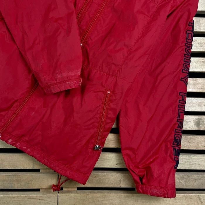 Tommy Hilfiger × Vintage Mens Hooded Jacket Tommy Hilfiger Vintage Red Size XL Size US XL / EU 56 / 4 - 3 Thumbnail