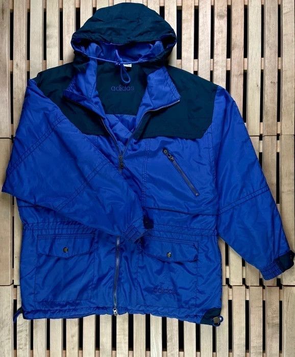 Adidas × Vintage Mens Hooded Jacket Parka Adidas Originals Vintage Size XL Size US XL / EU 56 / 4 - 1 Thumbnail