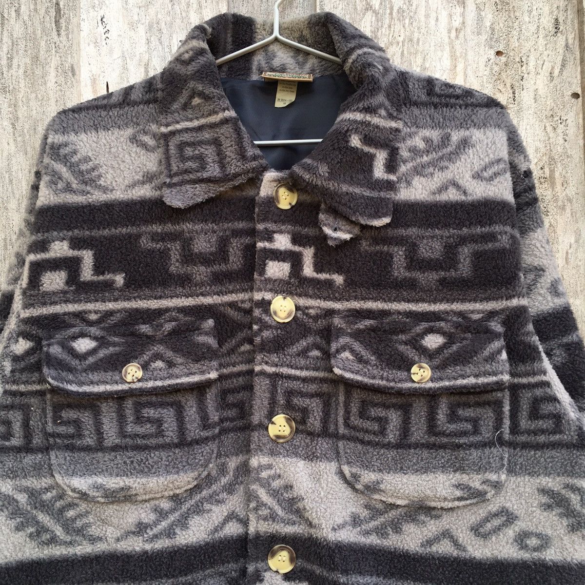Japanese Brand × Vintage Vintage Mountain Fleece Button Up Fleece Jacket Size US M / EU 48-50 / 2 - 2 Thumbnail