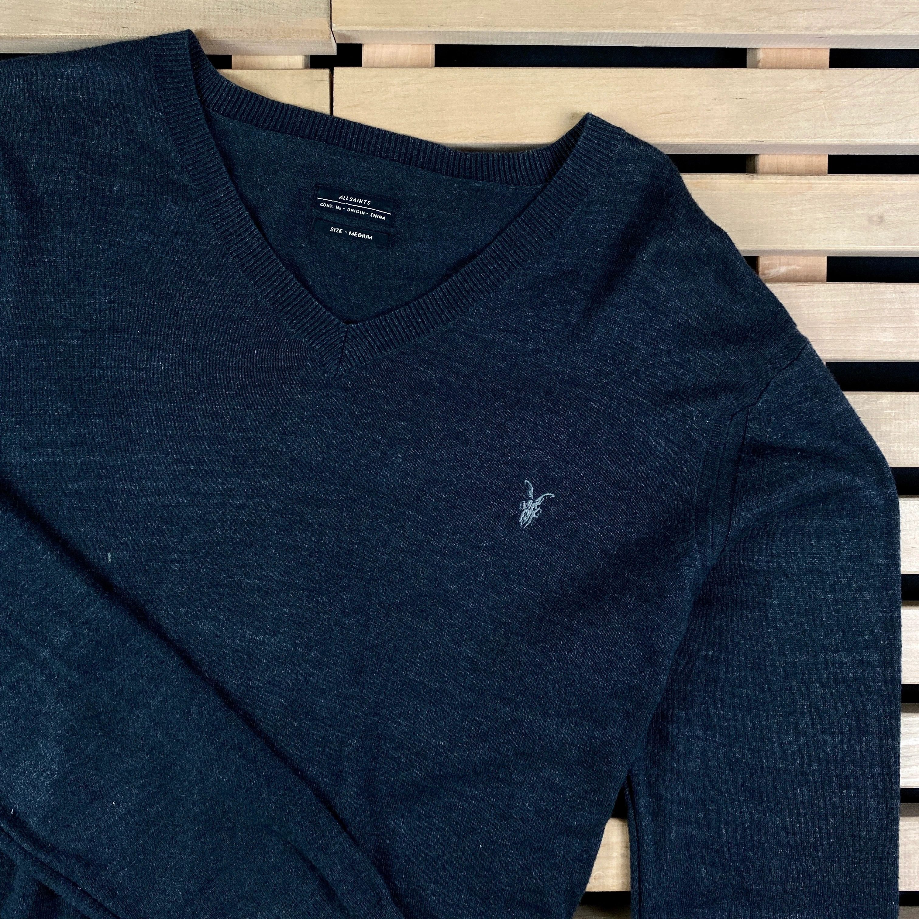 Allsaints Mens Jumper Allsaints Size M V Neck Size US M / EU 48-50 / 2 - 2 Thumbnail