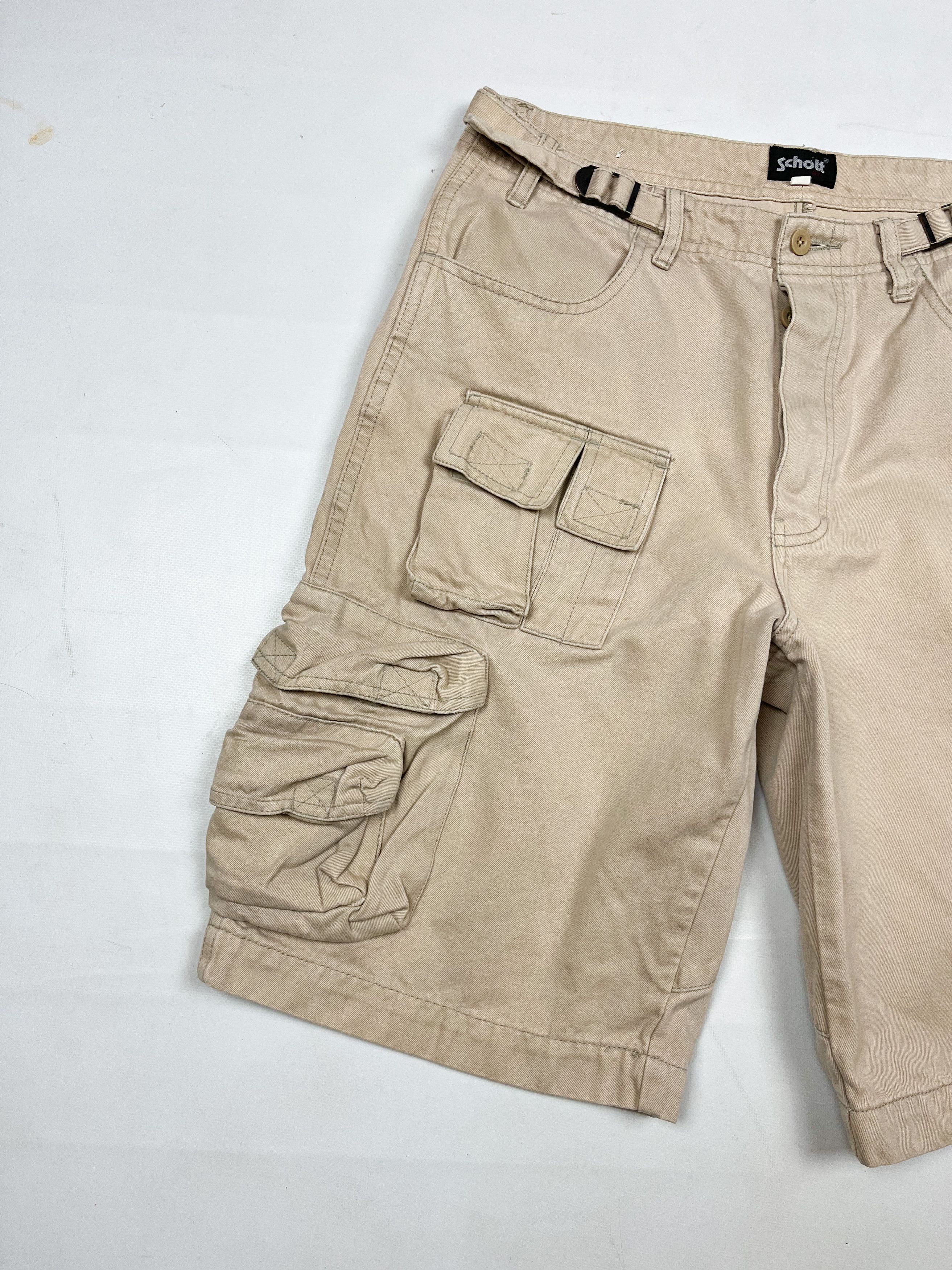 Schott Schott beige cargo shorts Size US 34 / EU 50 - 2 Thumbnail