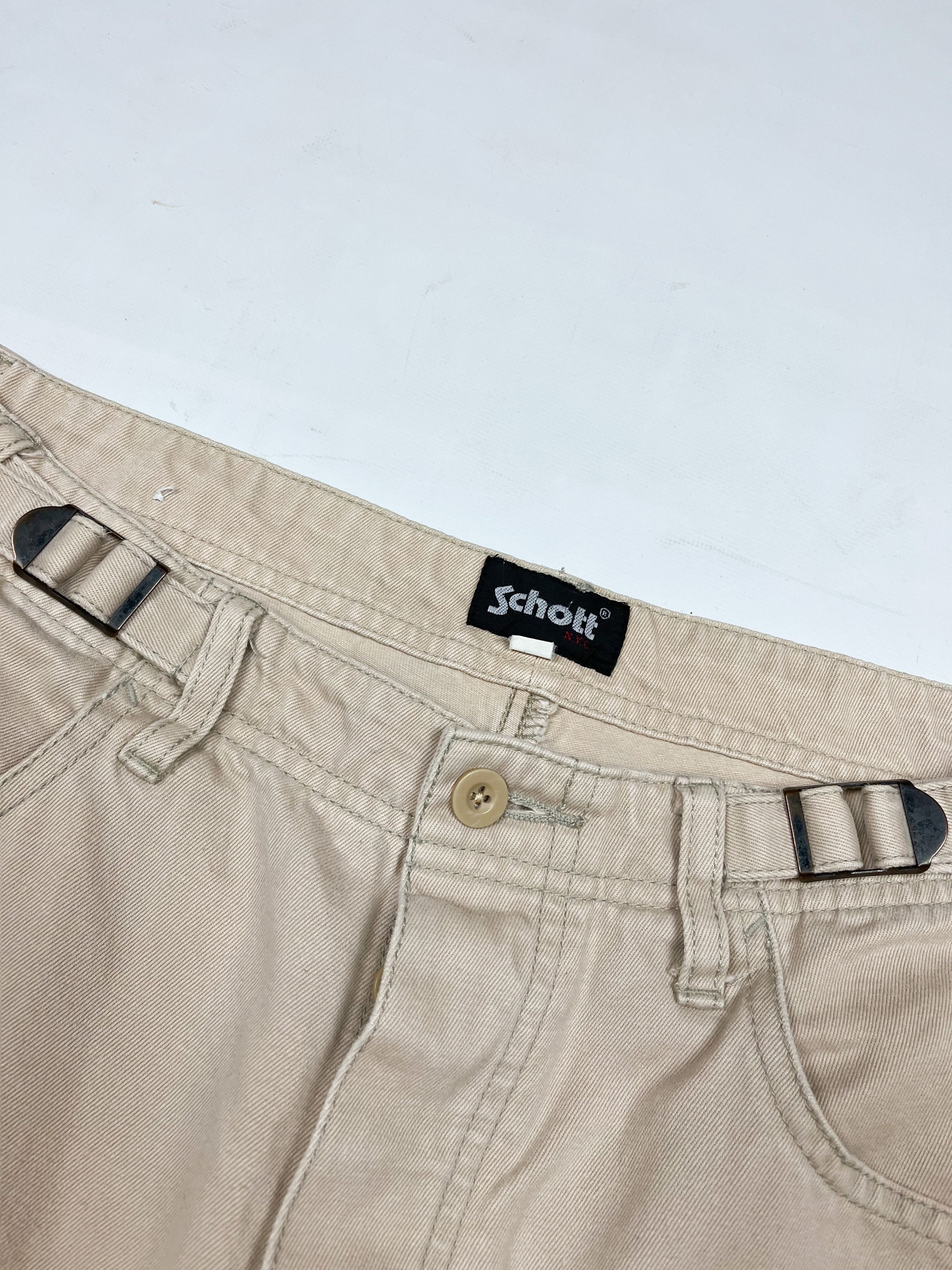 Schott Schott beige cargo shorts Size US 34 / EU 50 - 3 Thumbnail