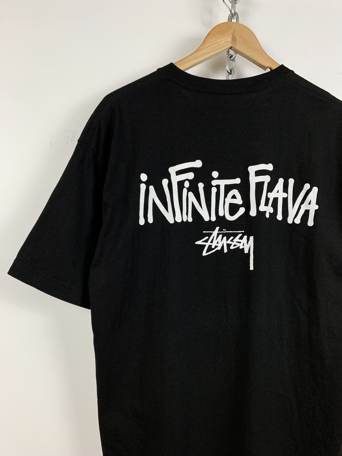 Stussy 00s Vintage Stussy Infinite Flava Rare Black T-Shirt Size US XL / EU 56 / 4 - 5 Thumbnail
