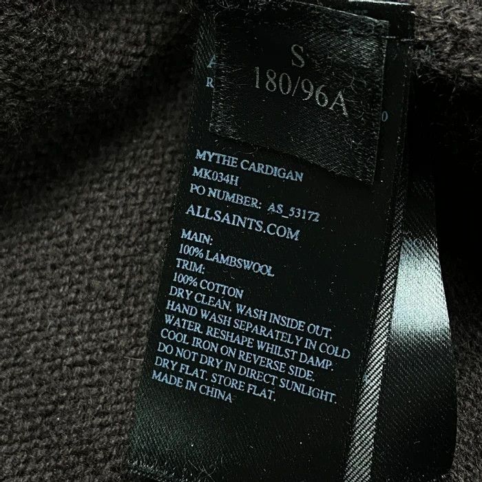 Allsaints Mens Cardigan Allsaints Size S Lambswool Size US S / EU 44-46 / 1 - 5 Thumbnail