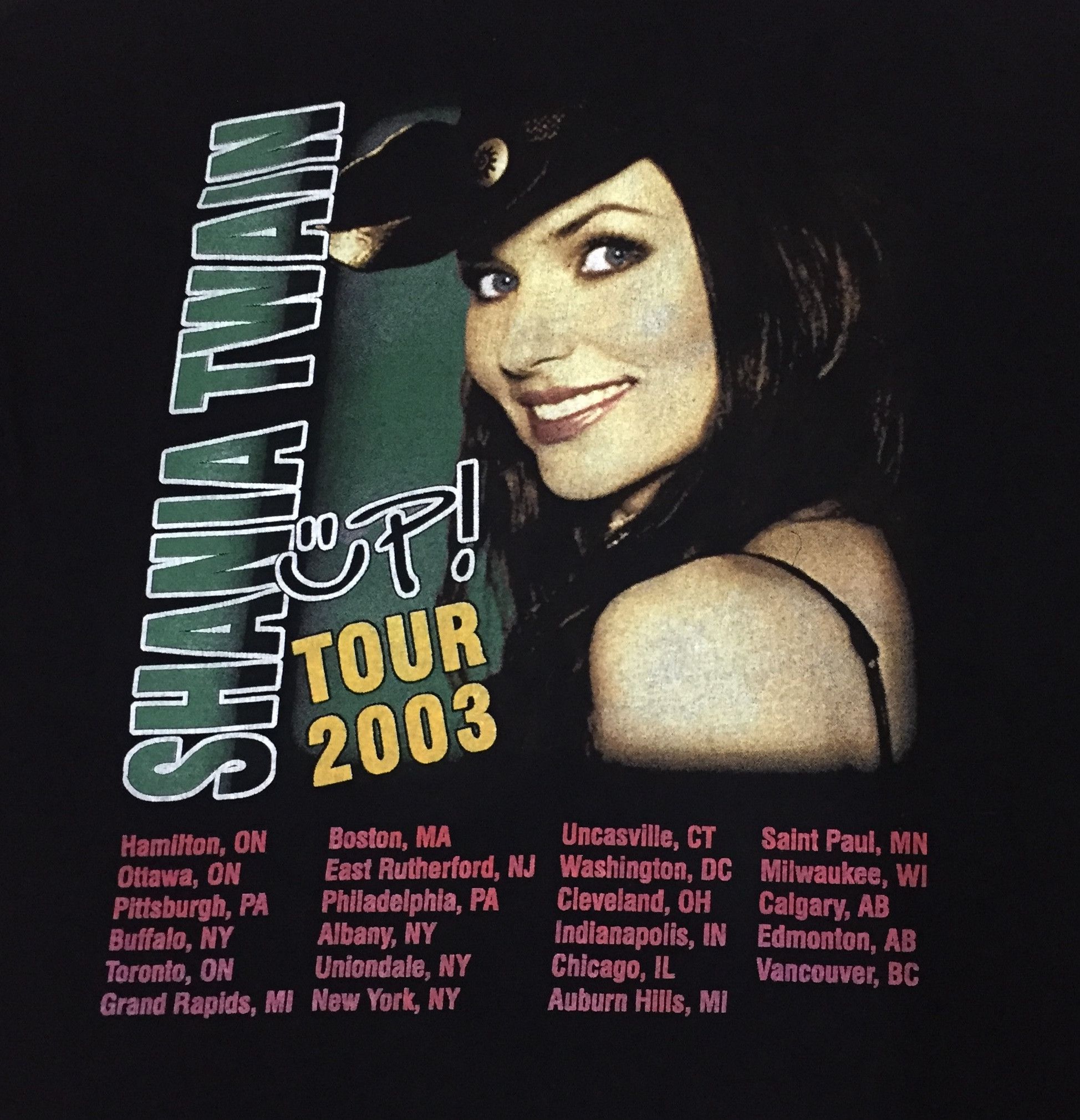Band Tees VINTAGE 00s SHANIA TWAIN UP TOUR CANADIAN SINGER TSHIRT Size US M / EU 48-50 / 2 - 7 Thumbnail