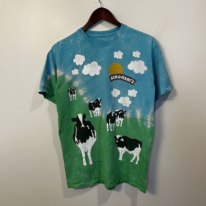 Vintage Ben & Jerry’s Euphoria Woody Jackson Cow Tie Dye T Shirt | Grailed