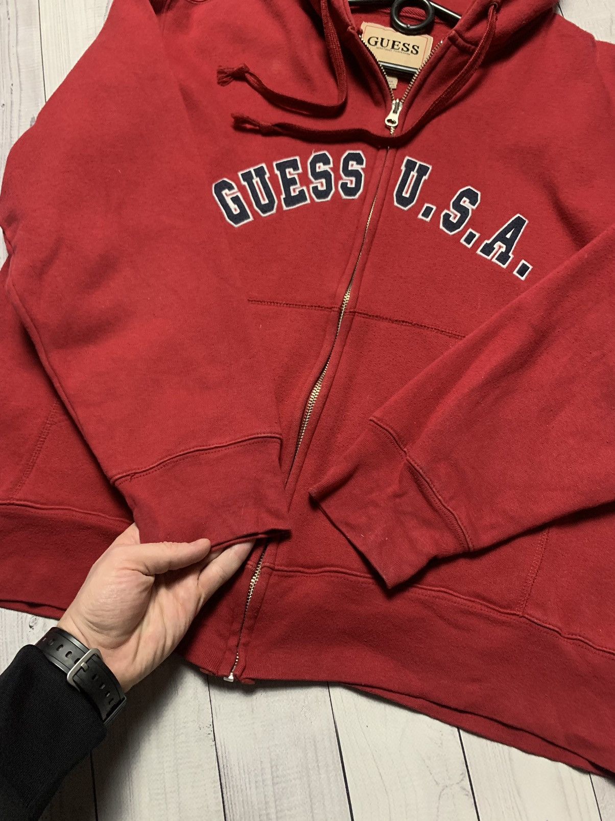 Guess × Vintage Vintage zip hoodie Guess USA big logo size M Size US M / EU 48-50 / 2 - 5 Thumbnail