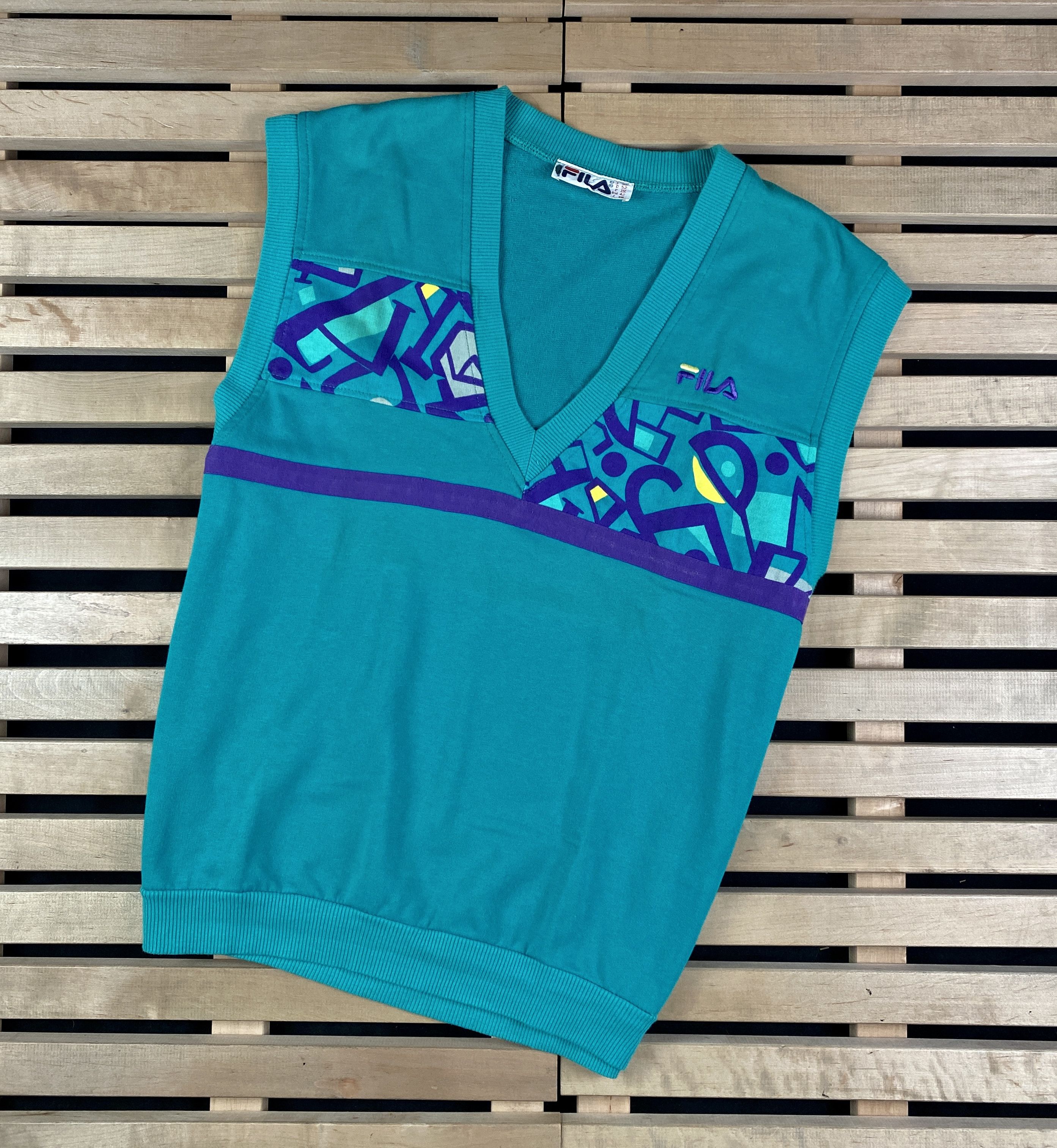 Fila × Vintage Mens Vest Jumper Fila Vintage Size XL Size US XL / EU 56 / 4 - 1 Thumbnail