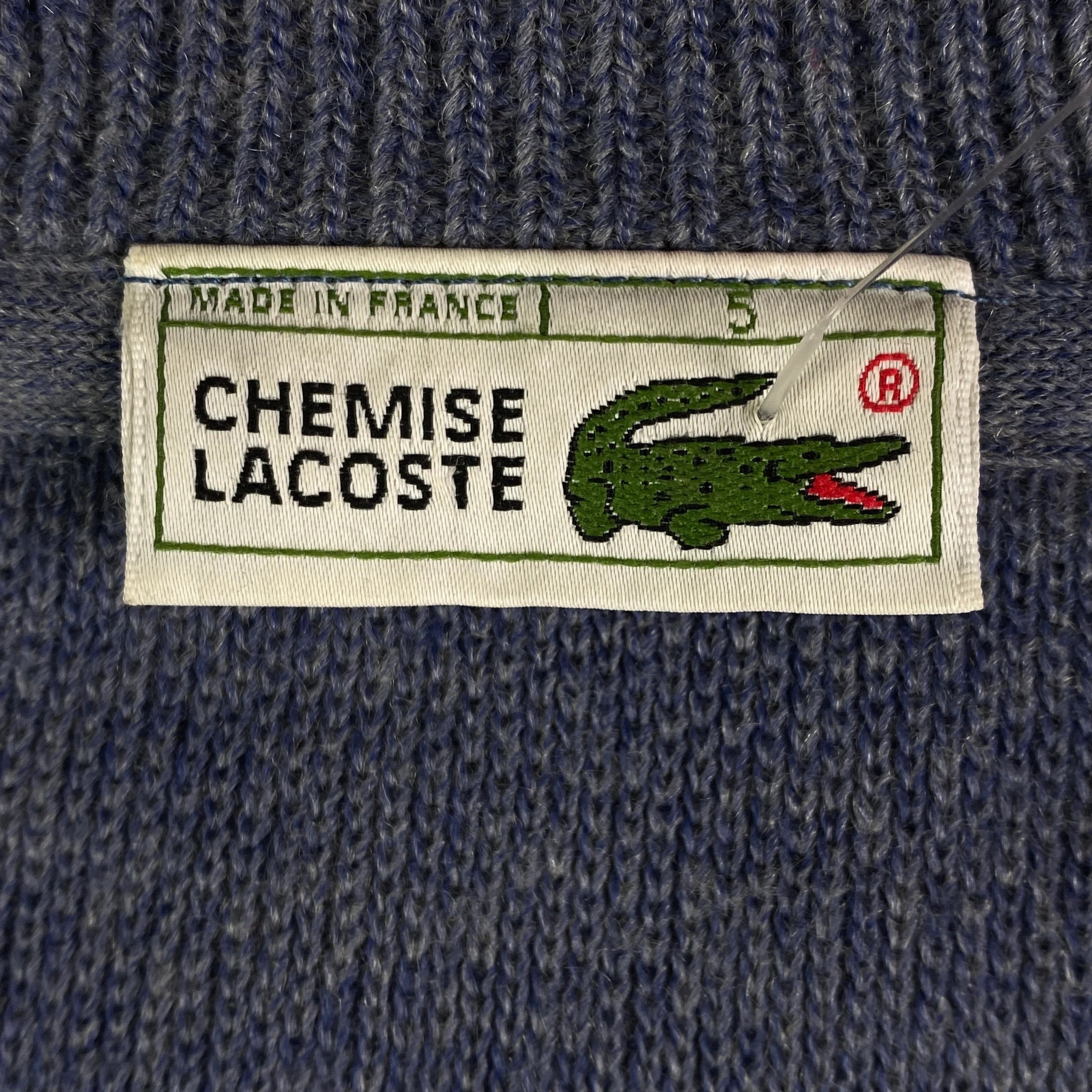 Lacoste × Vintage Mens Sweater Jumper Chemise Lacoste Vintage V Neck Size XL Size US XL / EU 56 / 4 - 5 Thumbnail
