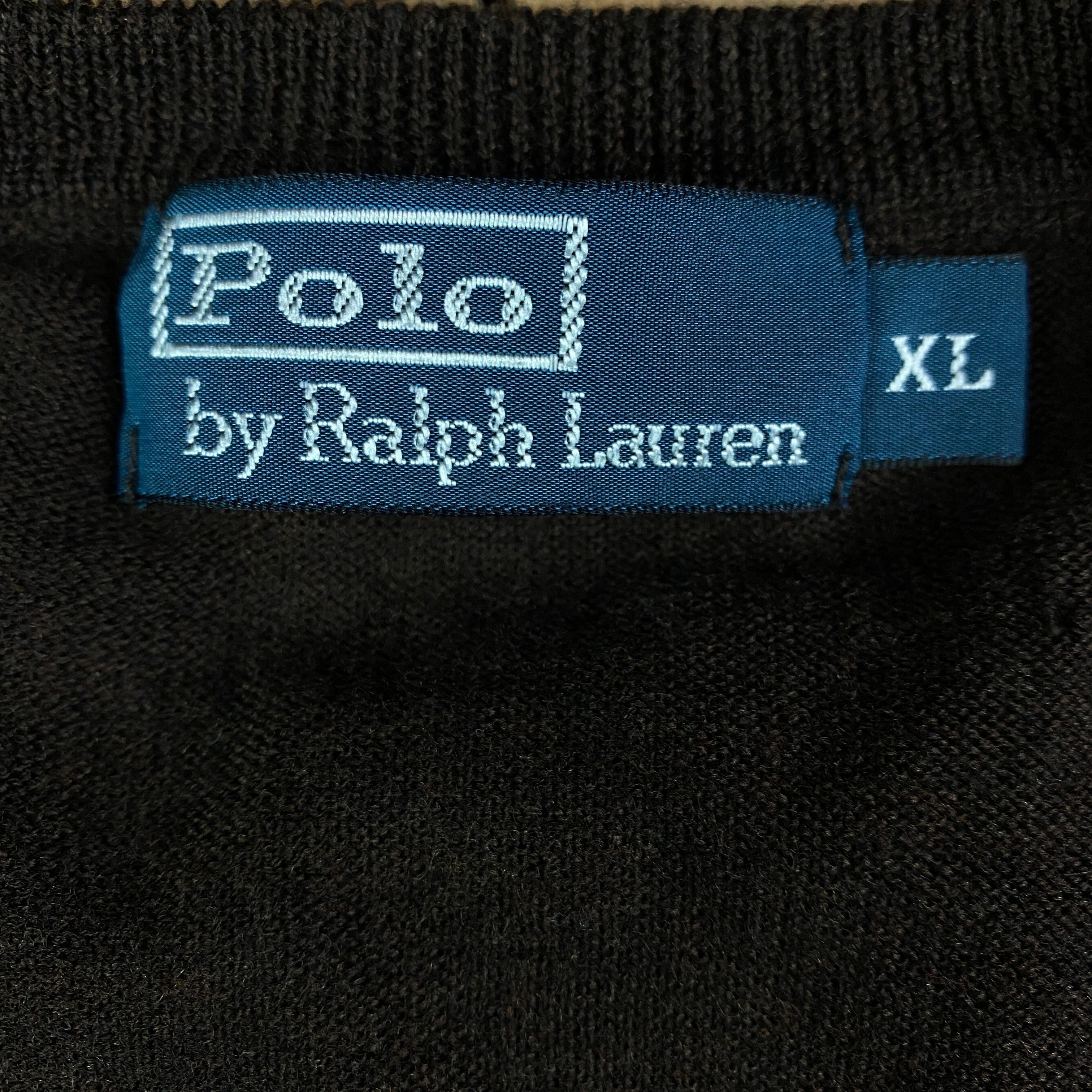 Polo Ralph Lauren × Ralph Lauren × Vintage Mens Jumper V Neck Polo Ralph Lauren Vintage Size XL Size US XL / EU 56 / 4 - 4 Thumbnail