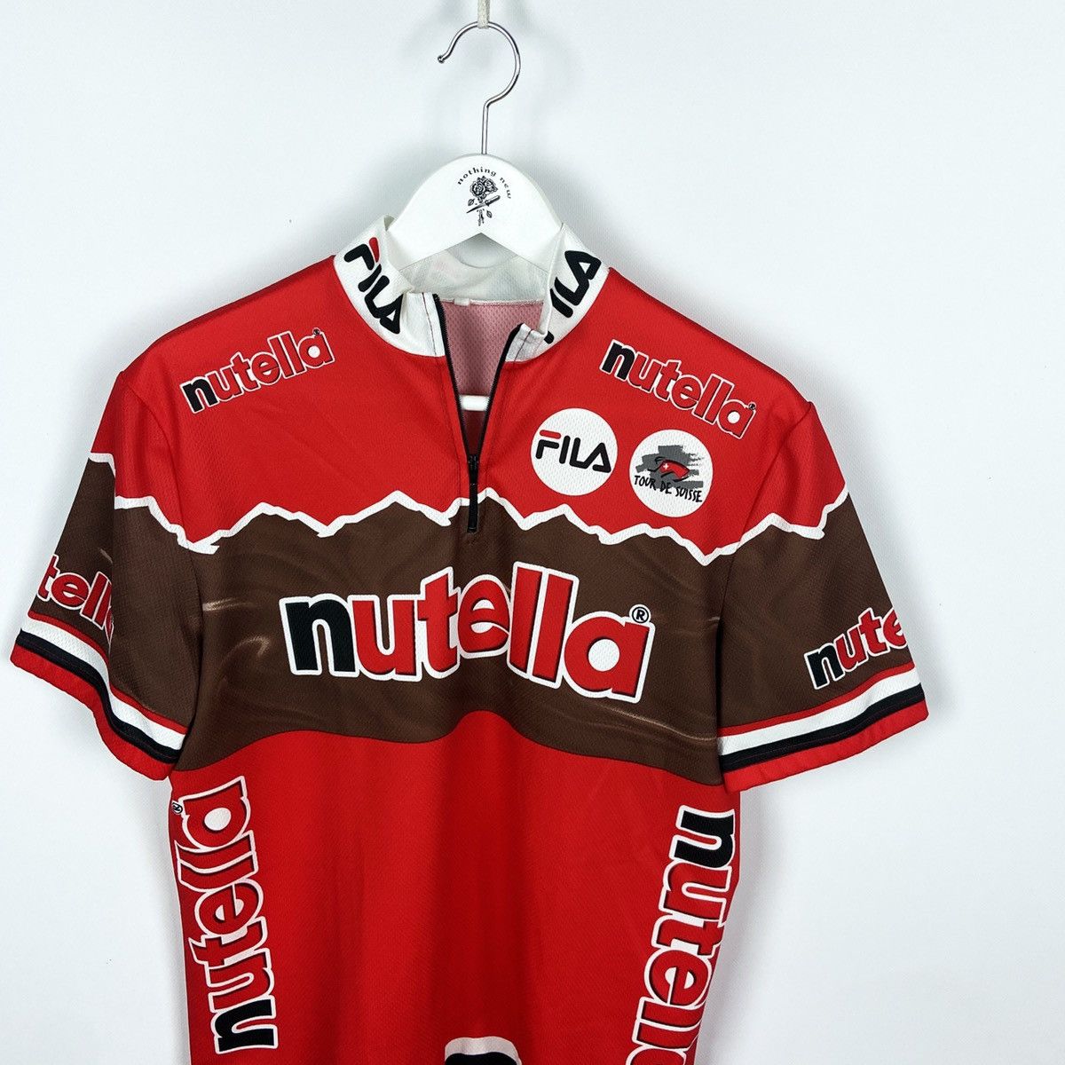 Fila Vintage 00s Very rare Fila x Nutella Tour de Suisse jersey Size US L / EU 52-54 / 3 - 3 Thumbnail