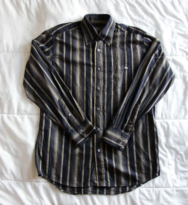Lacoste Devanlay Black Striped Dress Shirt