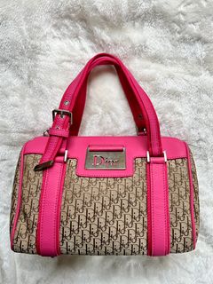 Dior, Bags, Vintage Christian Dior 204 Pink Girly Boston Bag
