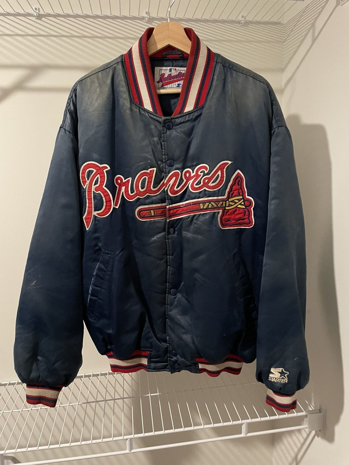 Maillot Vintage Atlanta Braves Starter - MLB Baseball - Taille M Blanc