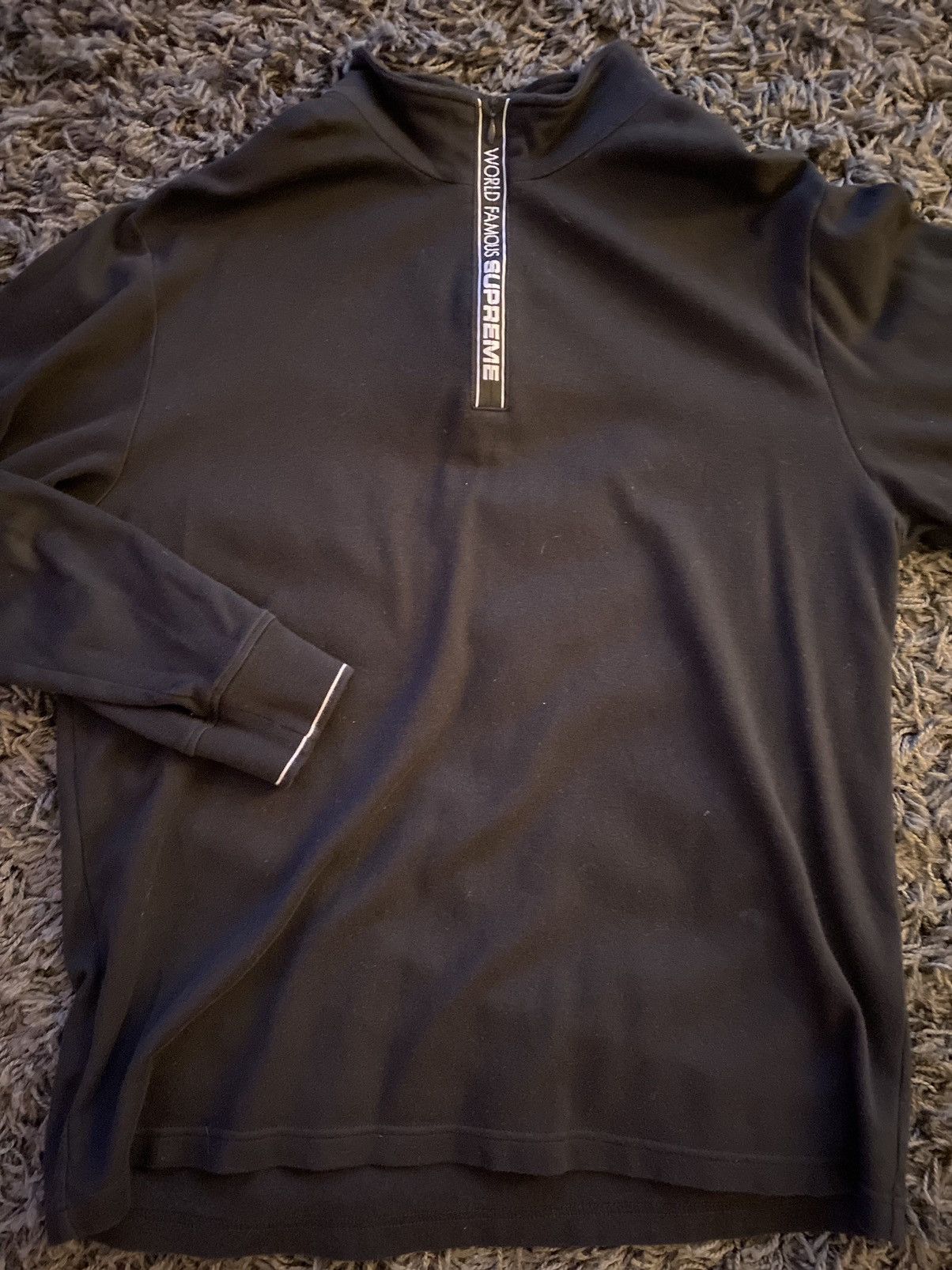 Supreme Supreme Black Quarter Zip Sweater Size US L / EU 52-54 / 3 - 2 Thumbnail