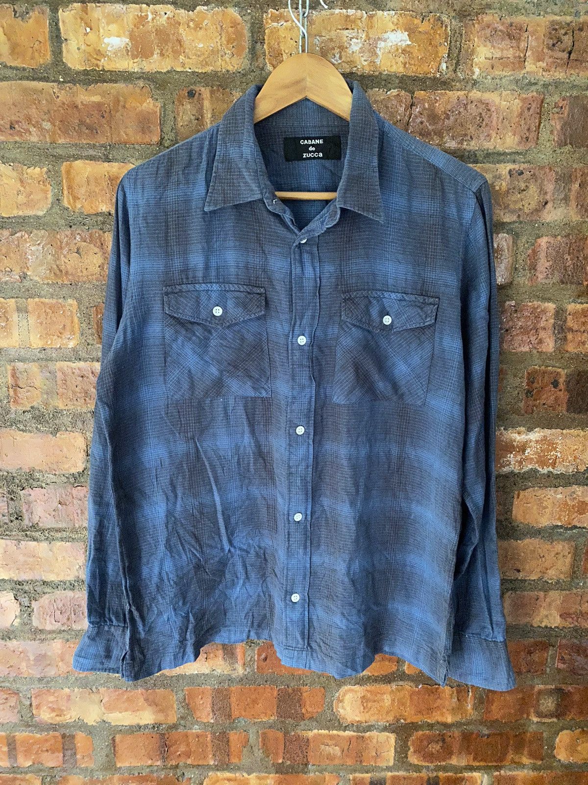 CABANE de ZUCCa Rare ZUCCA SAMPLE Gradian shadow flannel Size US L / EU 52-54 / 3 - 2 Thumbnail