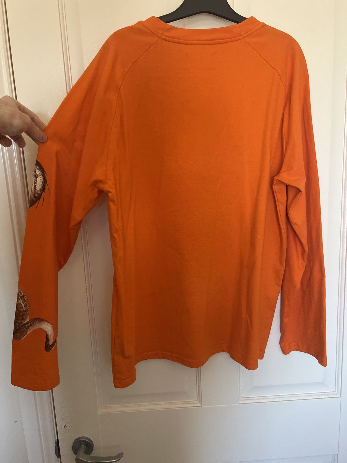 Misbhv MISBHV - Long Sleeve Orange T-Shirt with Snake Print Size US L / EU 52-54 / 3 - 6 Thumbnail