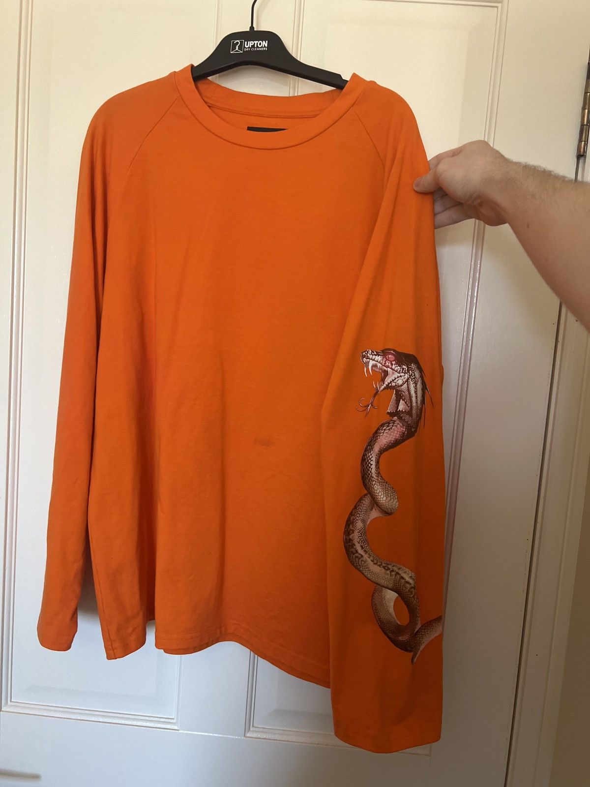 Misbhv MISBHV - Long Sleeve Orange T-Shirt with Snake Print Size US L / EU 52-54 / 3 - 3 Thumbnail