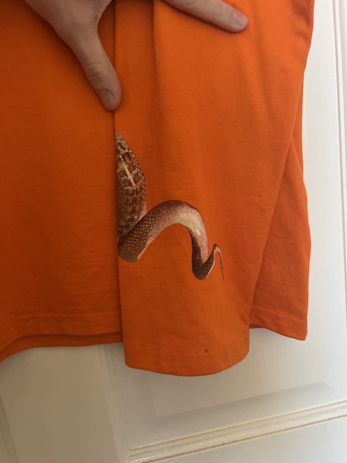 Misbhv MISBHV - Long Sleeve Orange T-Shirt with Snake Print Size US L / EU 52-54 / 3 - 5 Thumbnail