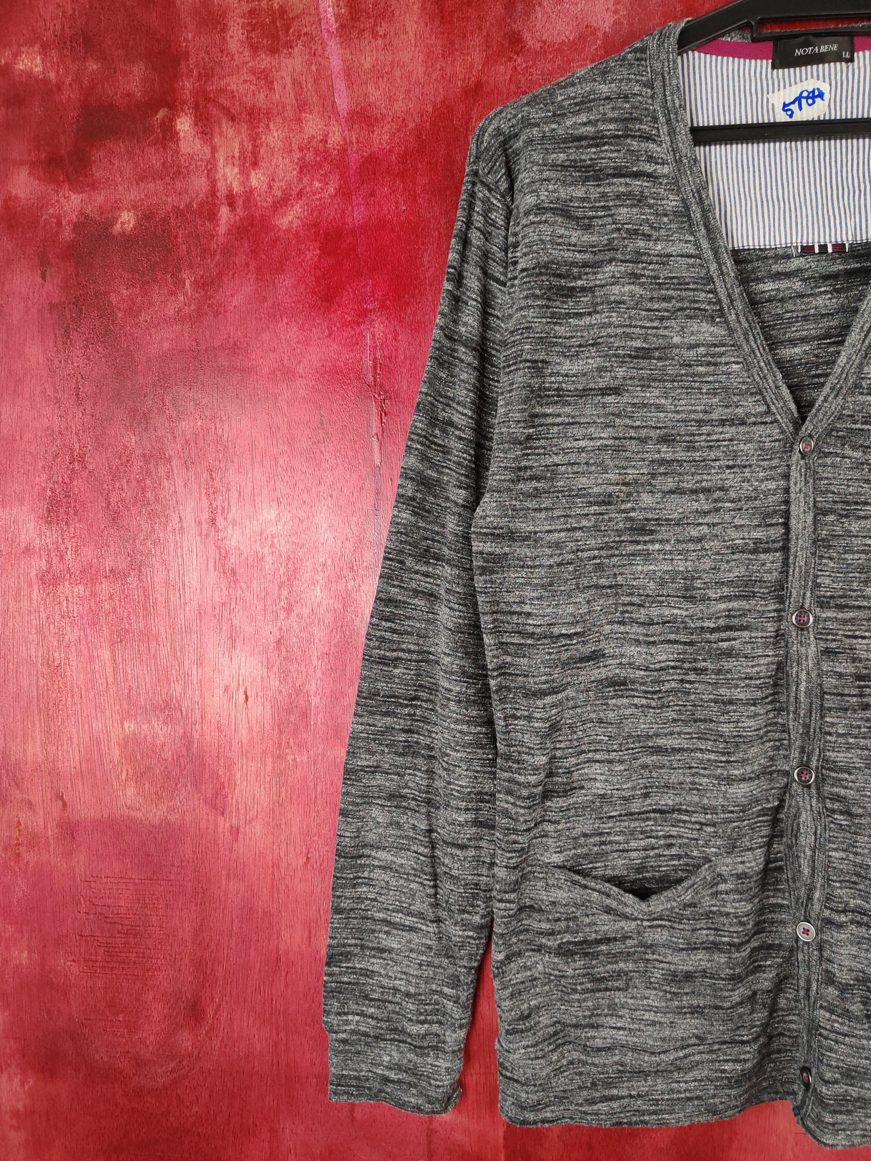 Japanese Brand Notabene Black Cardigan #5784 Size M / US 6-8 / IT 42-44 - 3 Thumbnail
