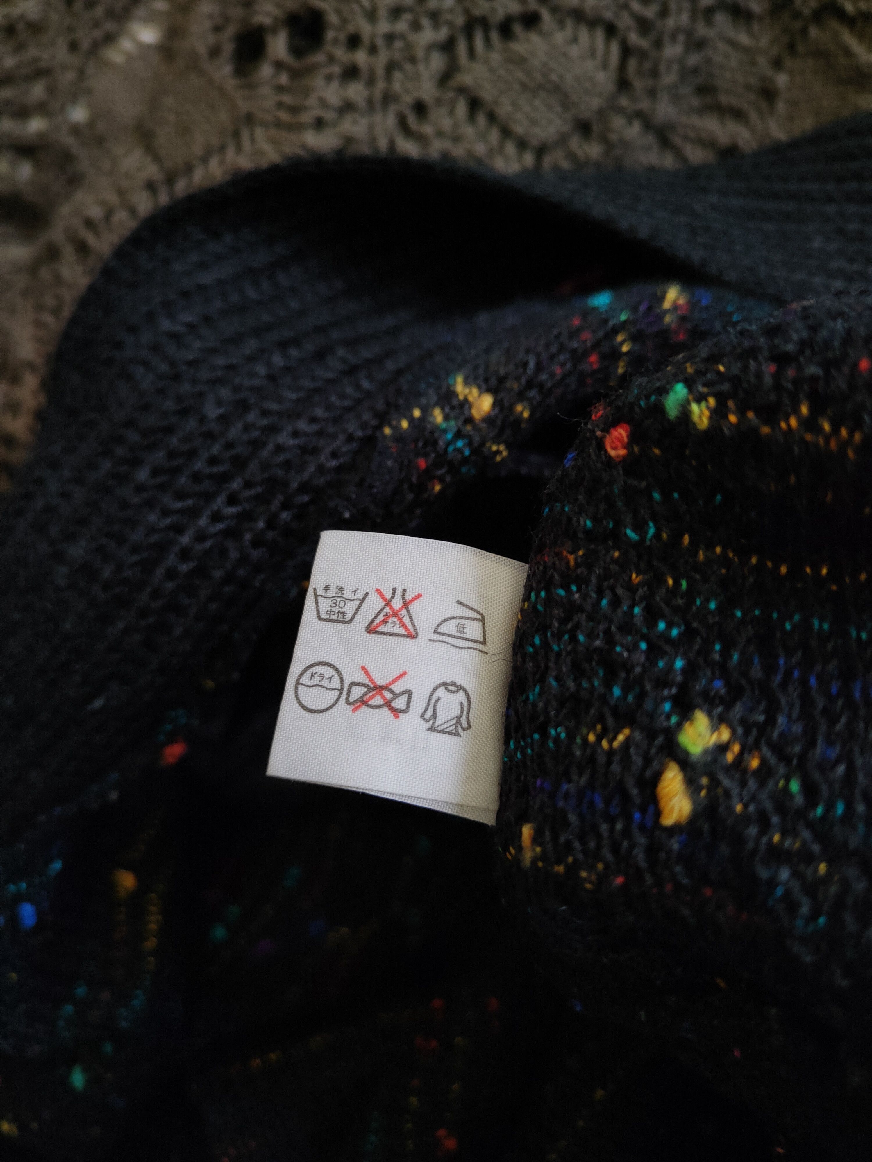 Japanese Brand Marbee® Black Knitwear Cardigan #5921 Size M / US 6-8 / IT 42-44 - 10 Thumbnail