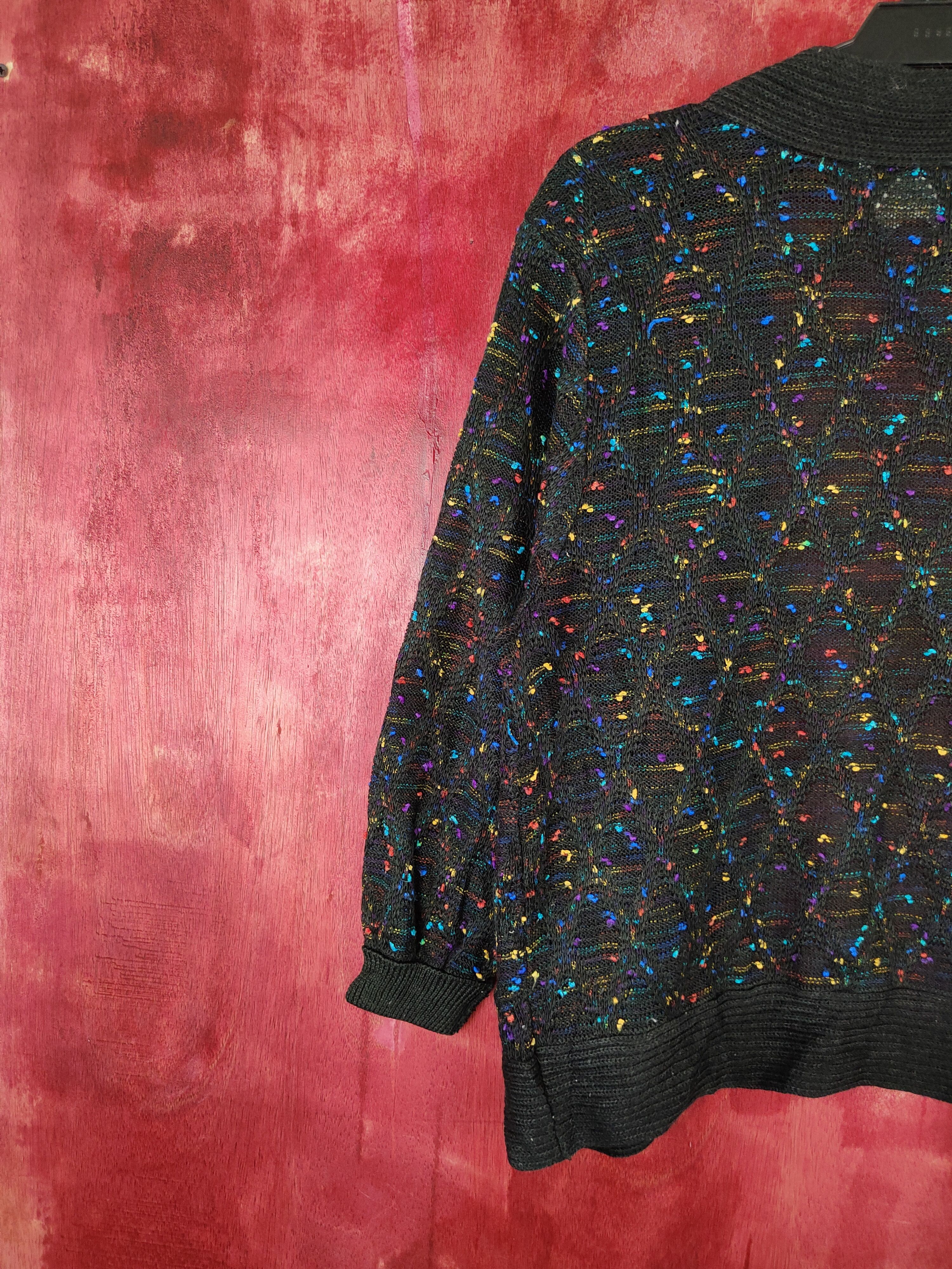 Japanese Brand Marbee® Black Knitwear Cardigan #5921 Size M / US 6-8 / IT 42-44 - 8 Thumbnail