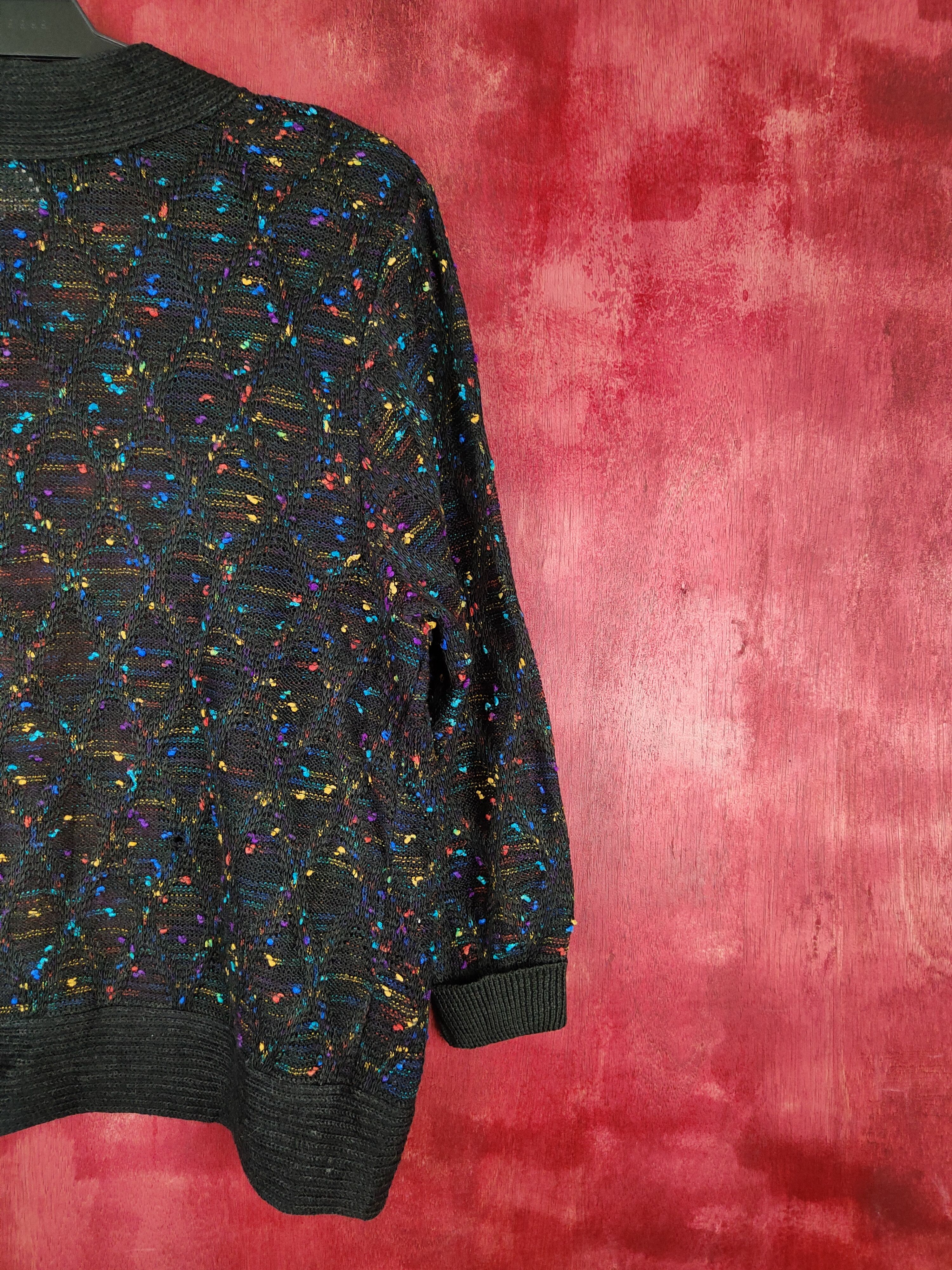 Japanese Brand Marbee® Black Knitwear Cardigan #5921 Size M / US 6-8 / IT 42-44 - 9 Thumbnail