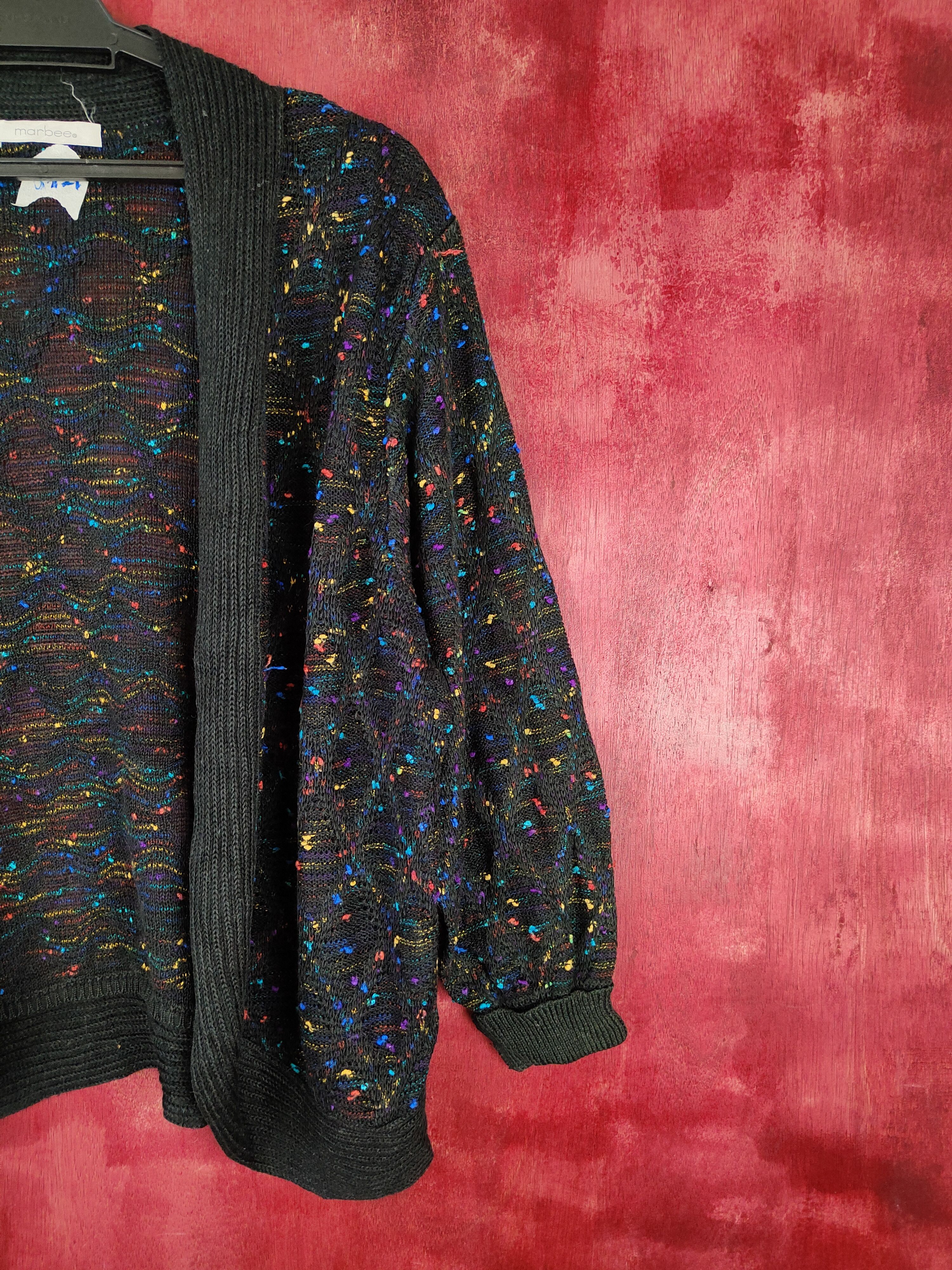 Japanese Brand Marbee® Black Knitwear Cardigan #5921 Size M / US 6-8 / IT 42-44 - 5 Thumbnail