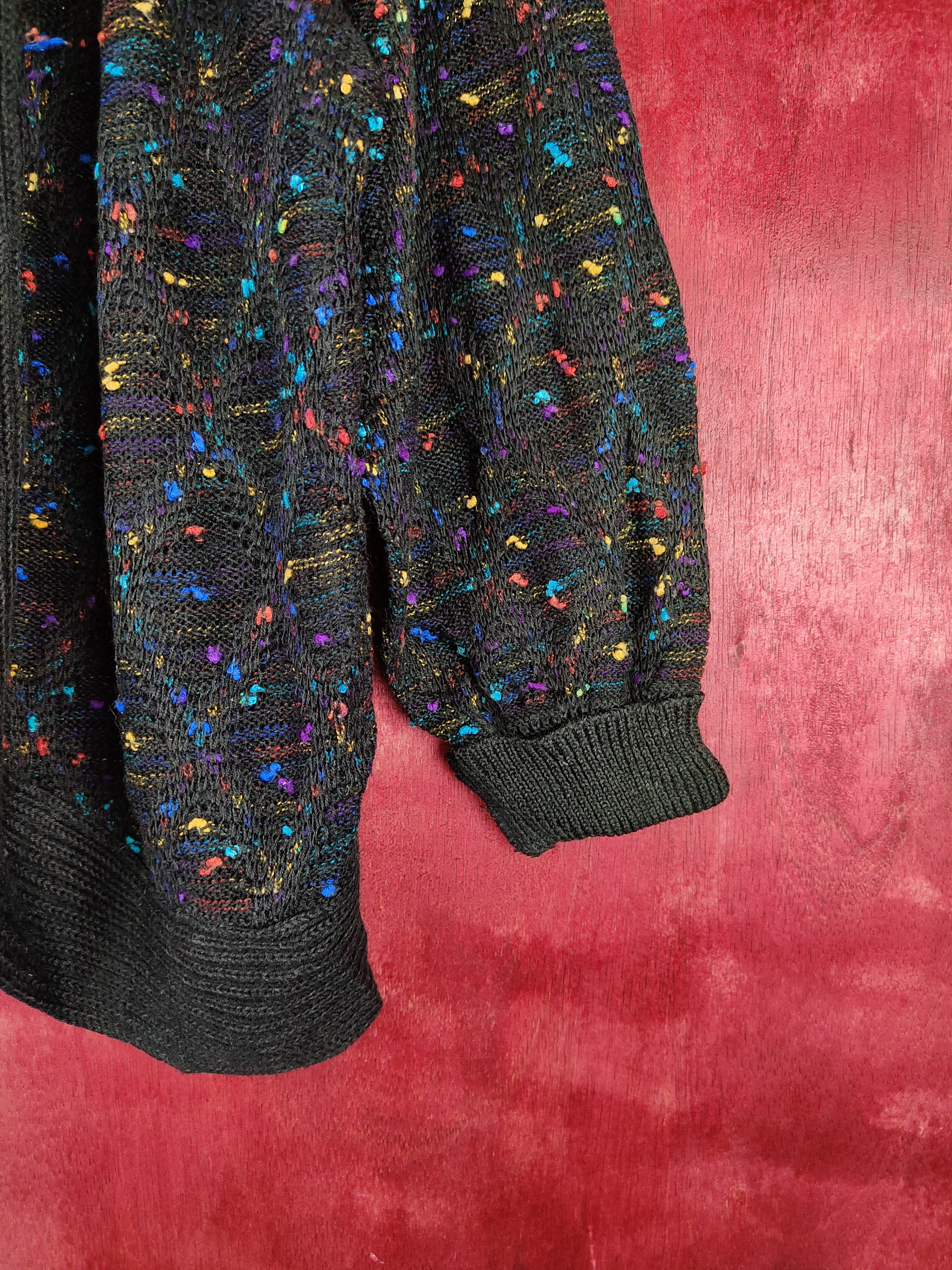 Japanese Brand Marbee® Black Knitwear Cardigan #5921 Size M / US 6-8 / IT 42-44 - 6 Thumbnail