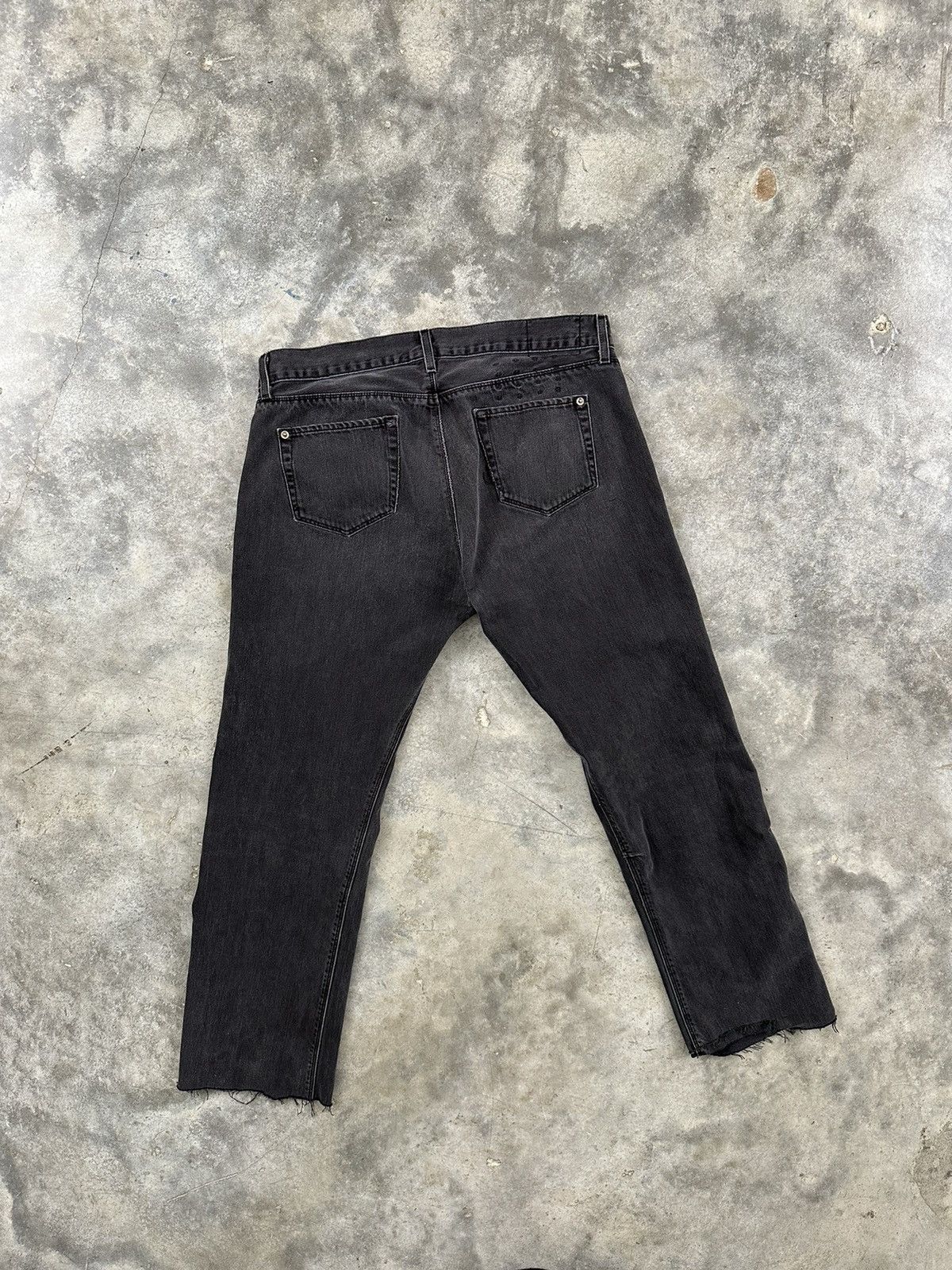 Ksubi Vintage Ksubi "Scary Mike" Black Raw Hem Denim Jeans Sz. 36 Size US 36 / EU 52 - 4 Thumbnail