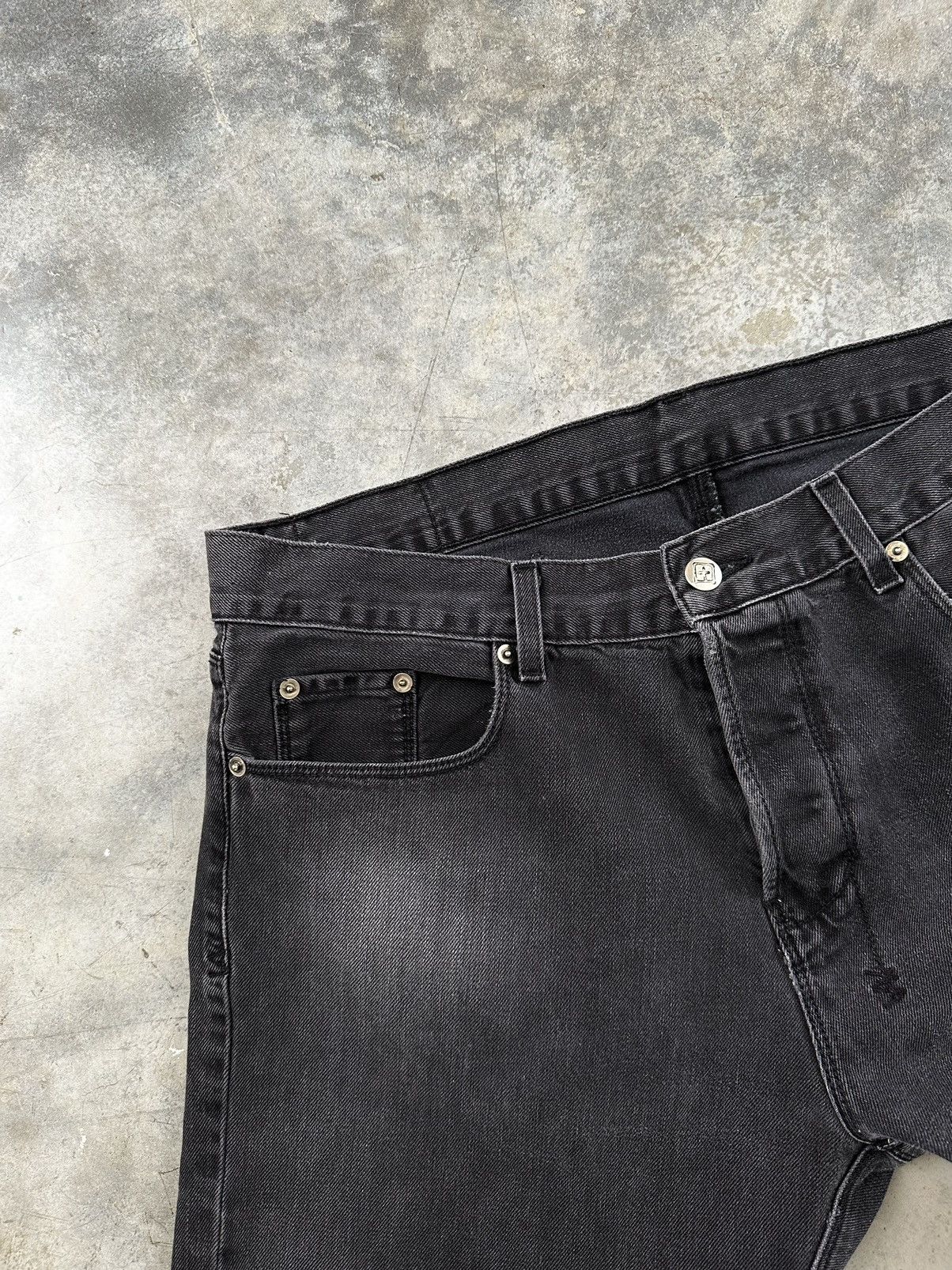 Ksubi Vintage Ksubi "Scary Mike" Black Raw Hem Denim Jeans Sz. 36 Size US 36 / EU 52 - 3 Thumbnail