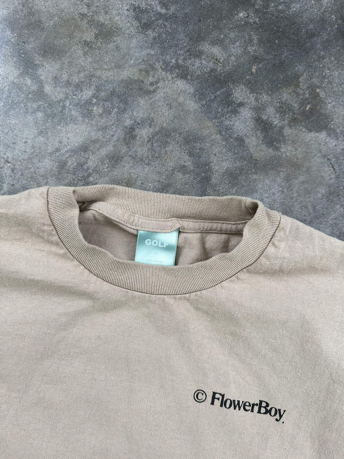 Golf Wang Golf Wang "Save The Bees" Beige / Sand Logo Tee Sz. Small Size US S / EU 44-46 / 1 - 4 Thumbnail