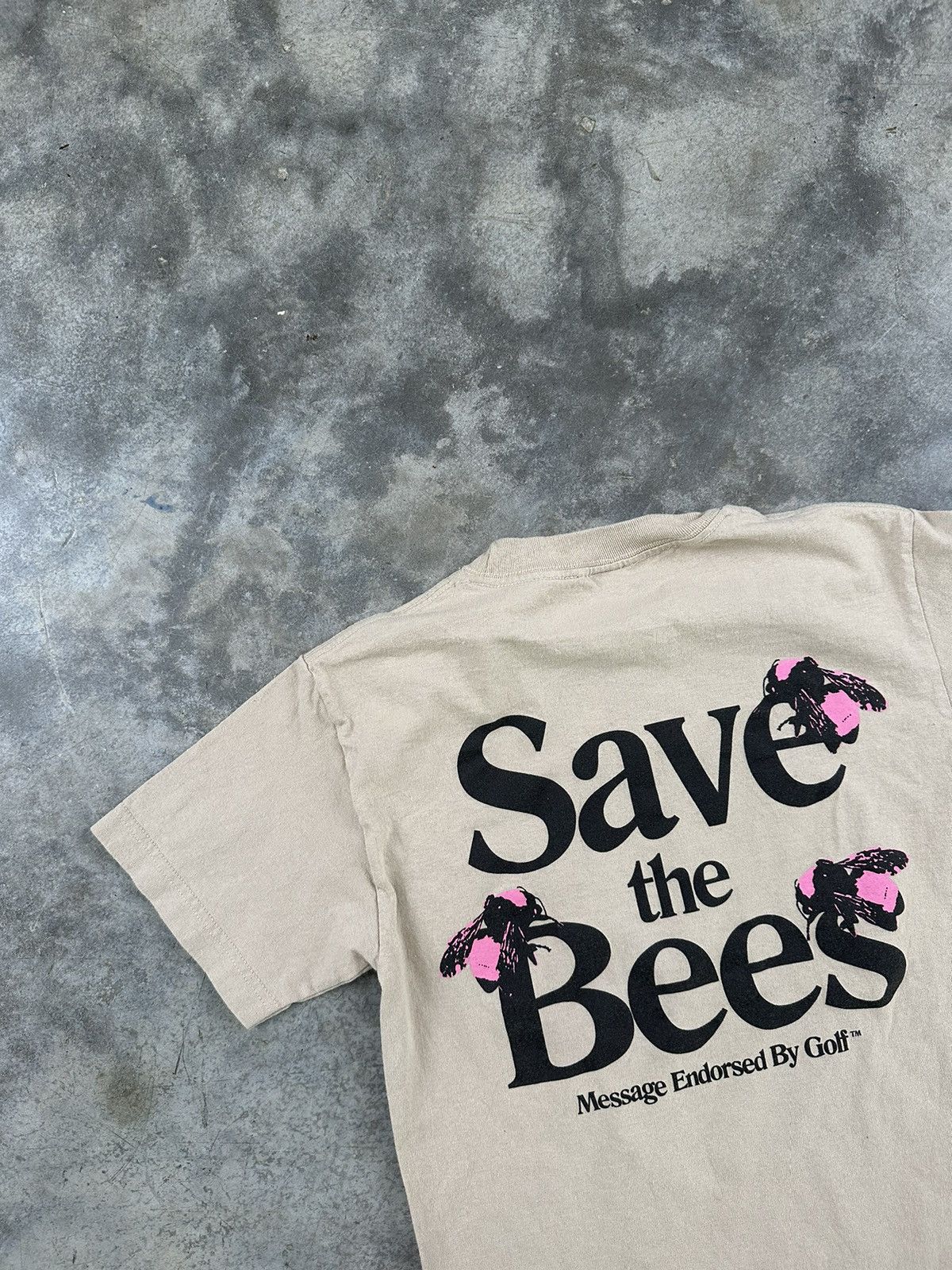 Golf Wang Golf Wang "Save The Bees" Beige / Sand Logo Tee Sz. Small Size US S / EU 44-46 / 1 - 2 Thumbnail