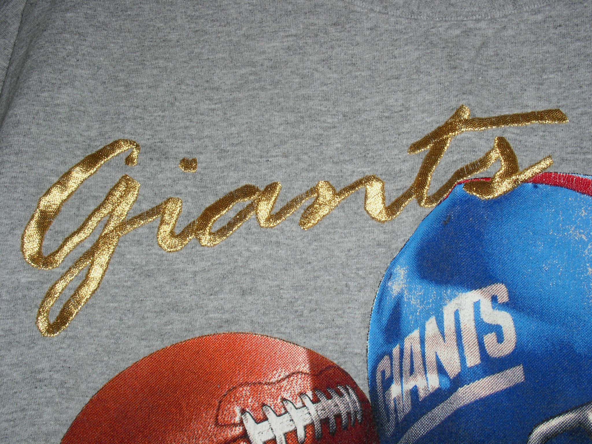 NFL GIANTS FOOTBALL EMBROIDERED SHIRT 1997 NUTMEG MILLS Size US XL / EU 56 / 4 - 5 Thumbnail