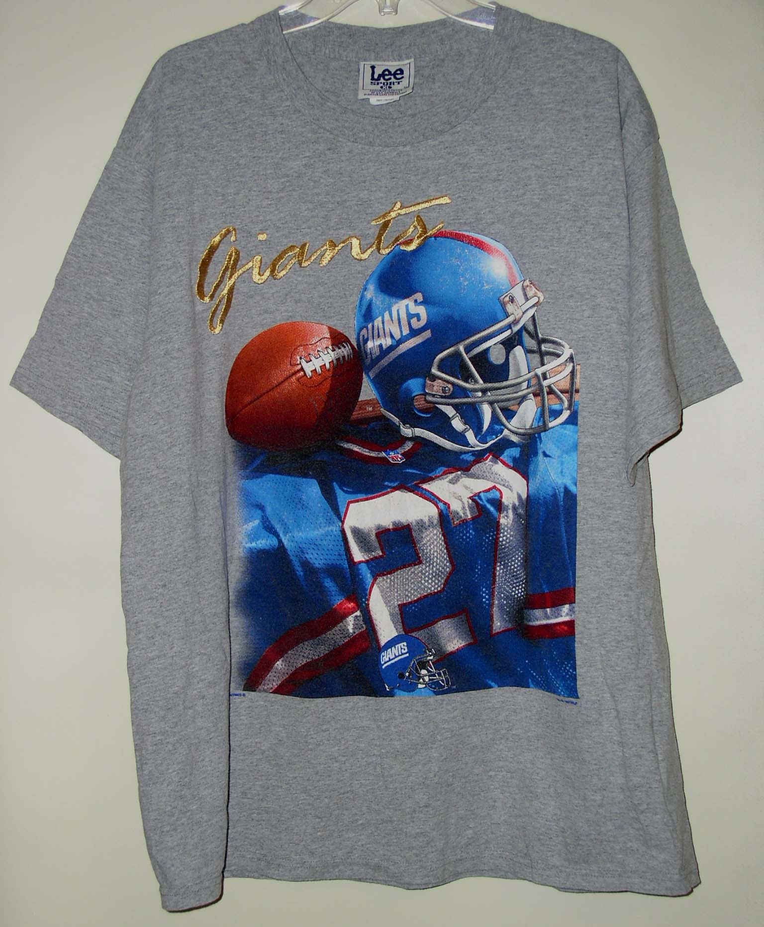 NFL GIANTS FOOTBALL EMBROIDERED SHIRT 1997 NUTMEG MILLS Size US XL / EU 56 / 4 - 1 Thumbnail