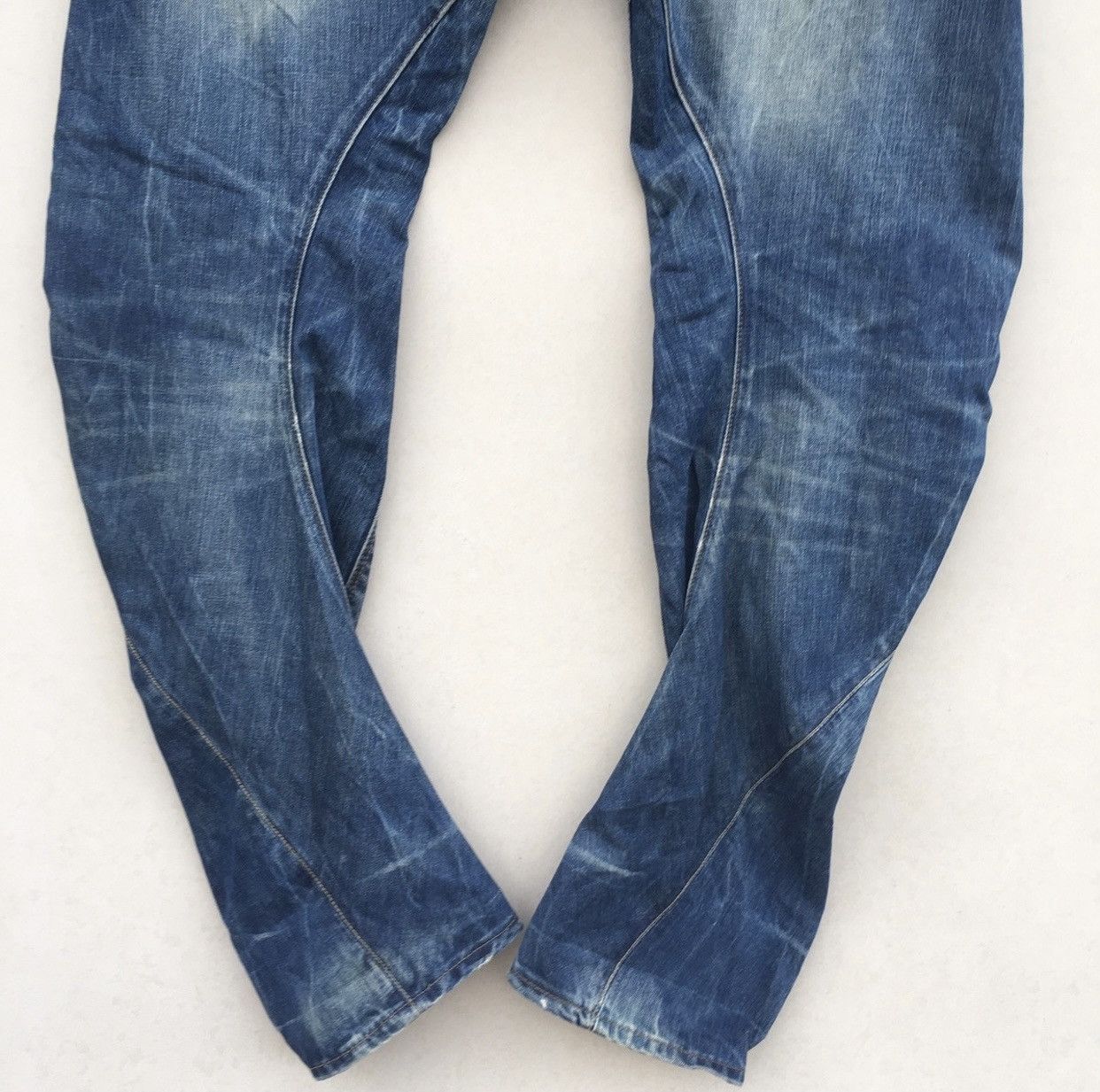 G-Star Distressed Gstar Raw Riley Loose Tapered Acid Wash Denim Size US 34 / EU 50 - 12 Thumbnail