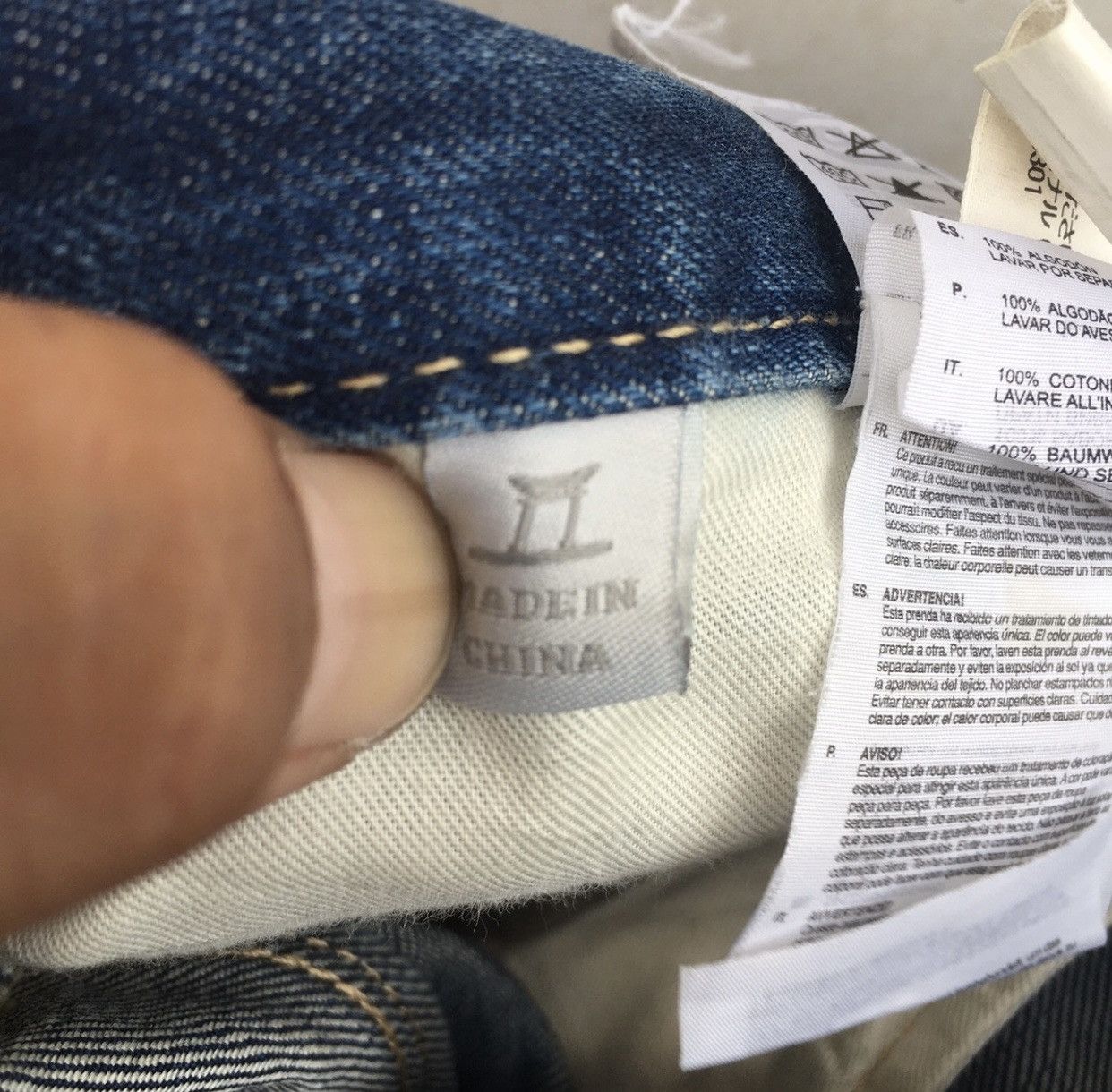 G-Star Distressed Gstar Raw Riley Loose Tapered Acid Wash Denim Size US 34 / EU 50 - 14 Thumbnail