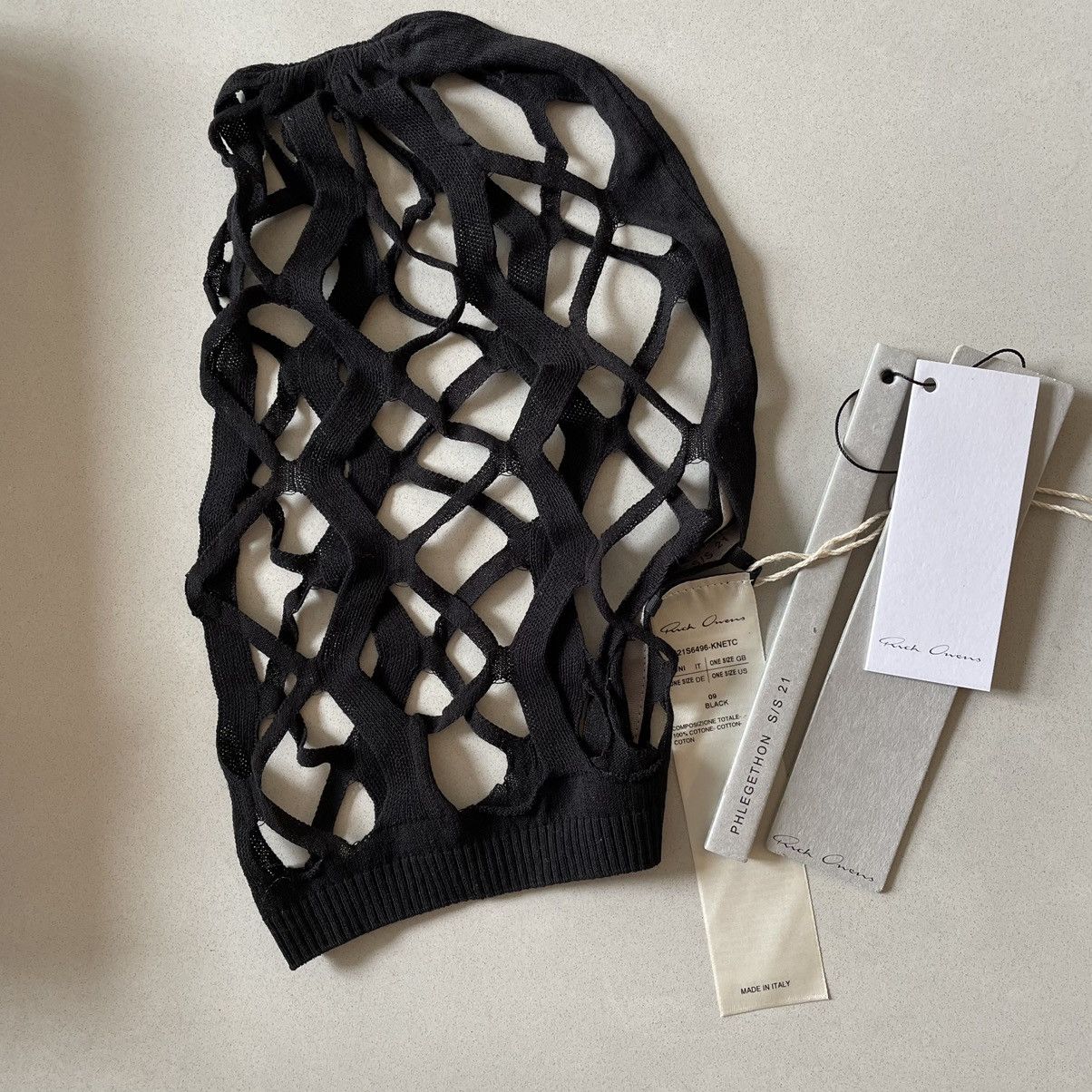 Rick Owens Rick Owens SS21 Phlegethon Net Mask Balaclava