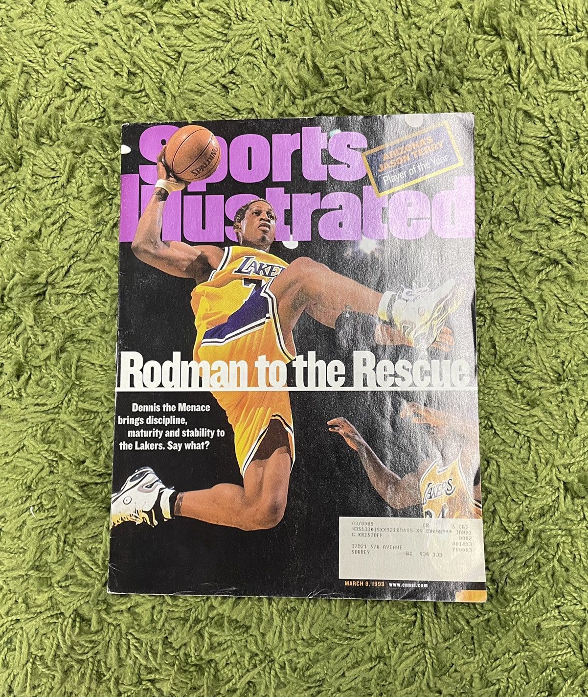 L.A. Lakers × Lakers × Vintage Vintage 1999 Sports Illustrated : Dennis ...